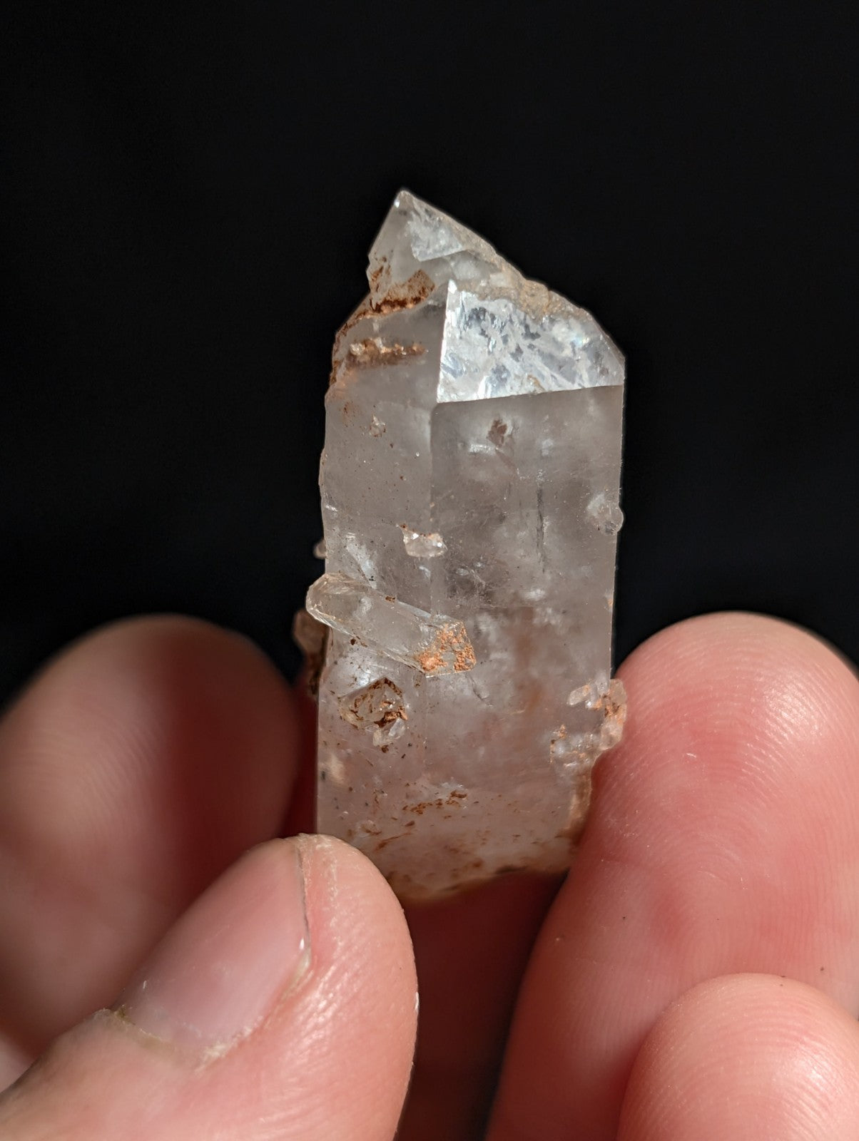 Unique Quartz Crystal with Nacrite Inclusions, Montgomery County, Arkansas, USA