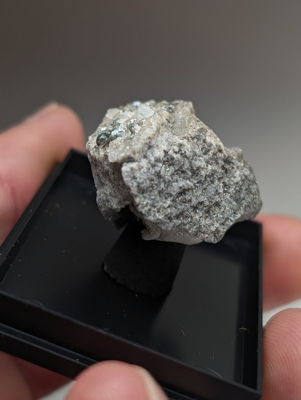 Blue-Green Cookeite on Quartz, Saline County, Arkansas, Old Stock, UV Reactive