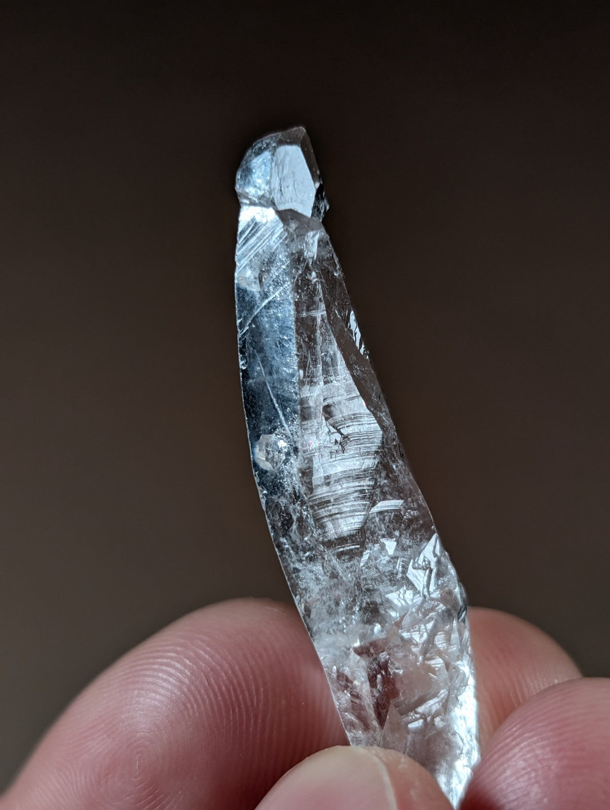"Reverse Scepter" Quartz Crystal Point, Unique!, Garland County, Arkansas, USA