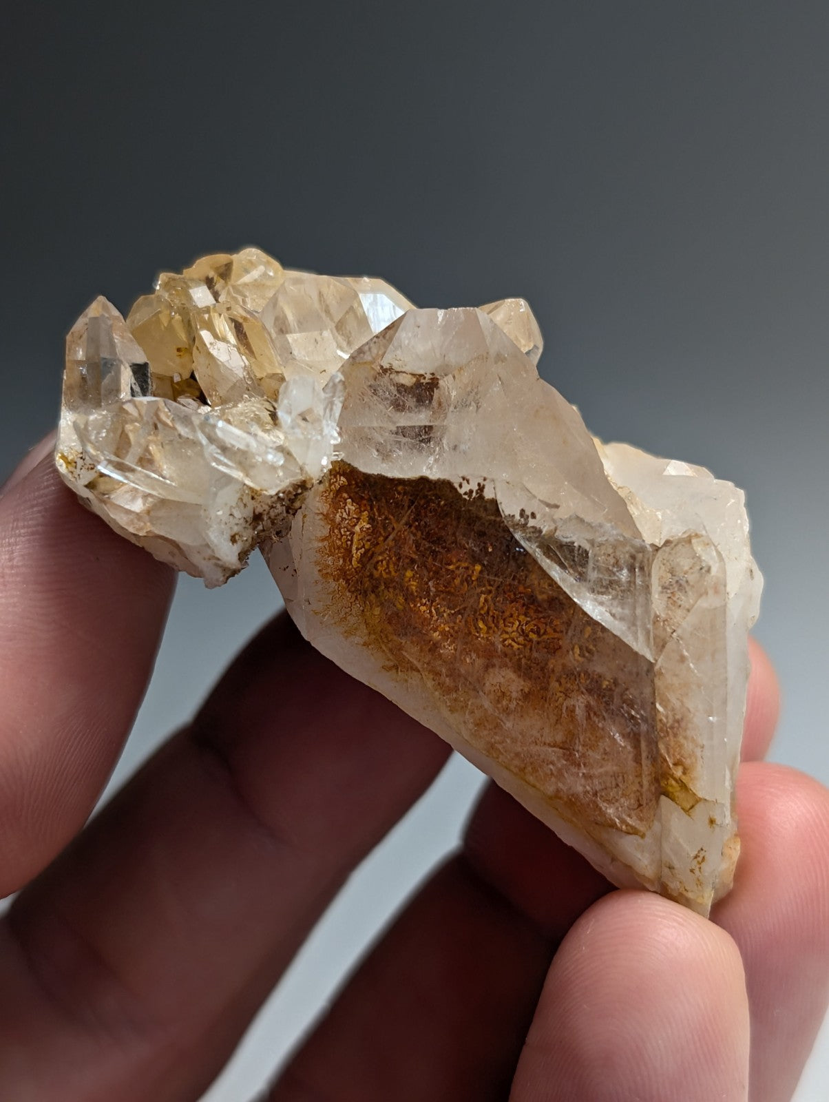 Amazing Quartz Crystal Cluster w/ clay inclusions, Montgomery County, Arkansas