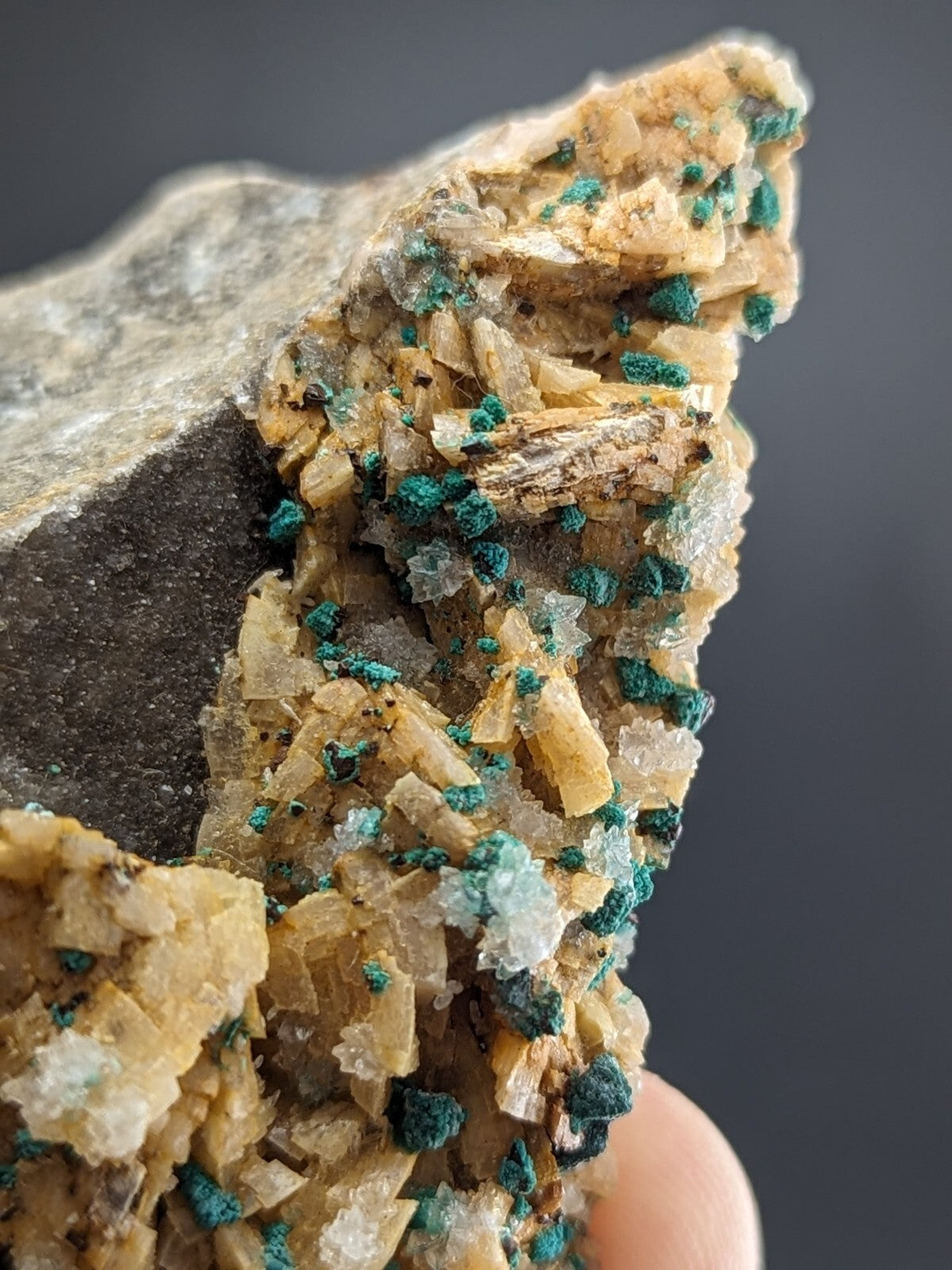 Very Rare, Aurichalcite and Selenite, Red Cloud Mine, Rush, Marion Co.  Arkansas