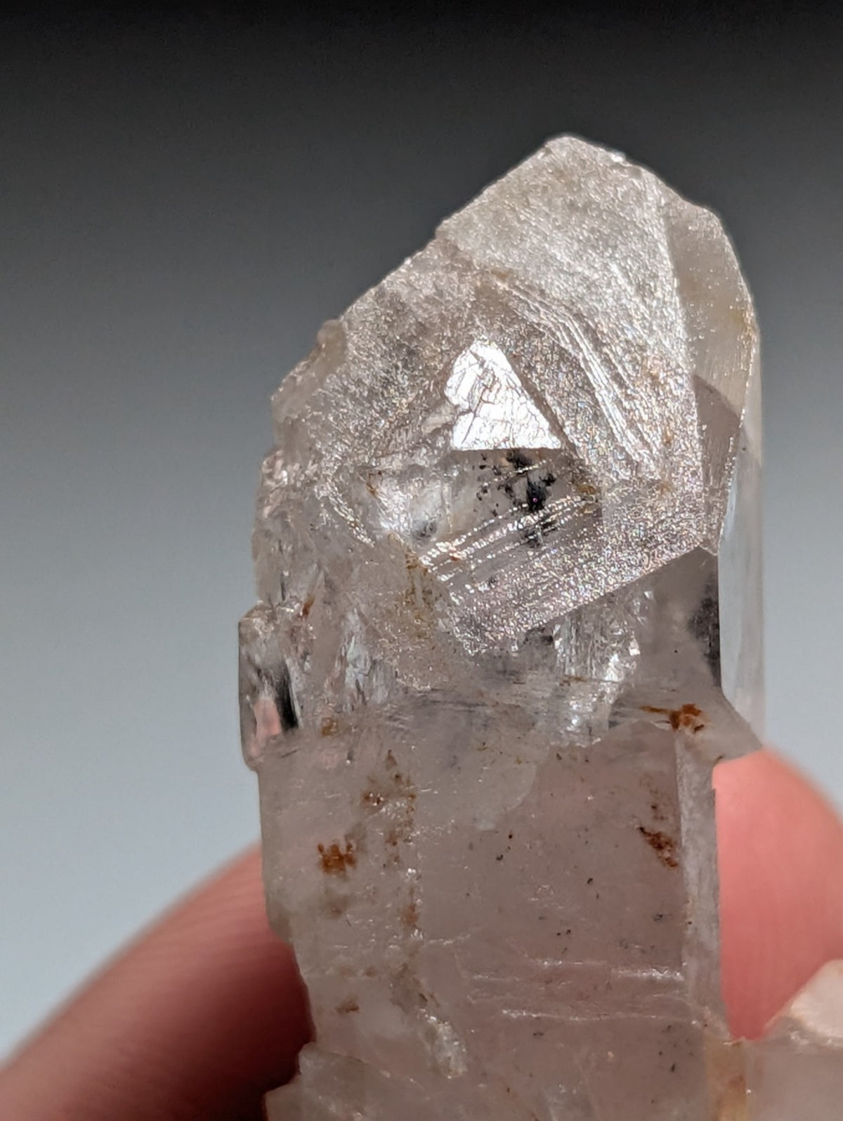 VERY unique Growth Interference Quartz Crystal - Montgomery County, Arkansas