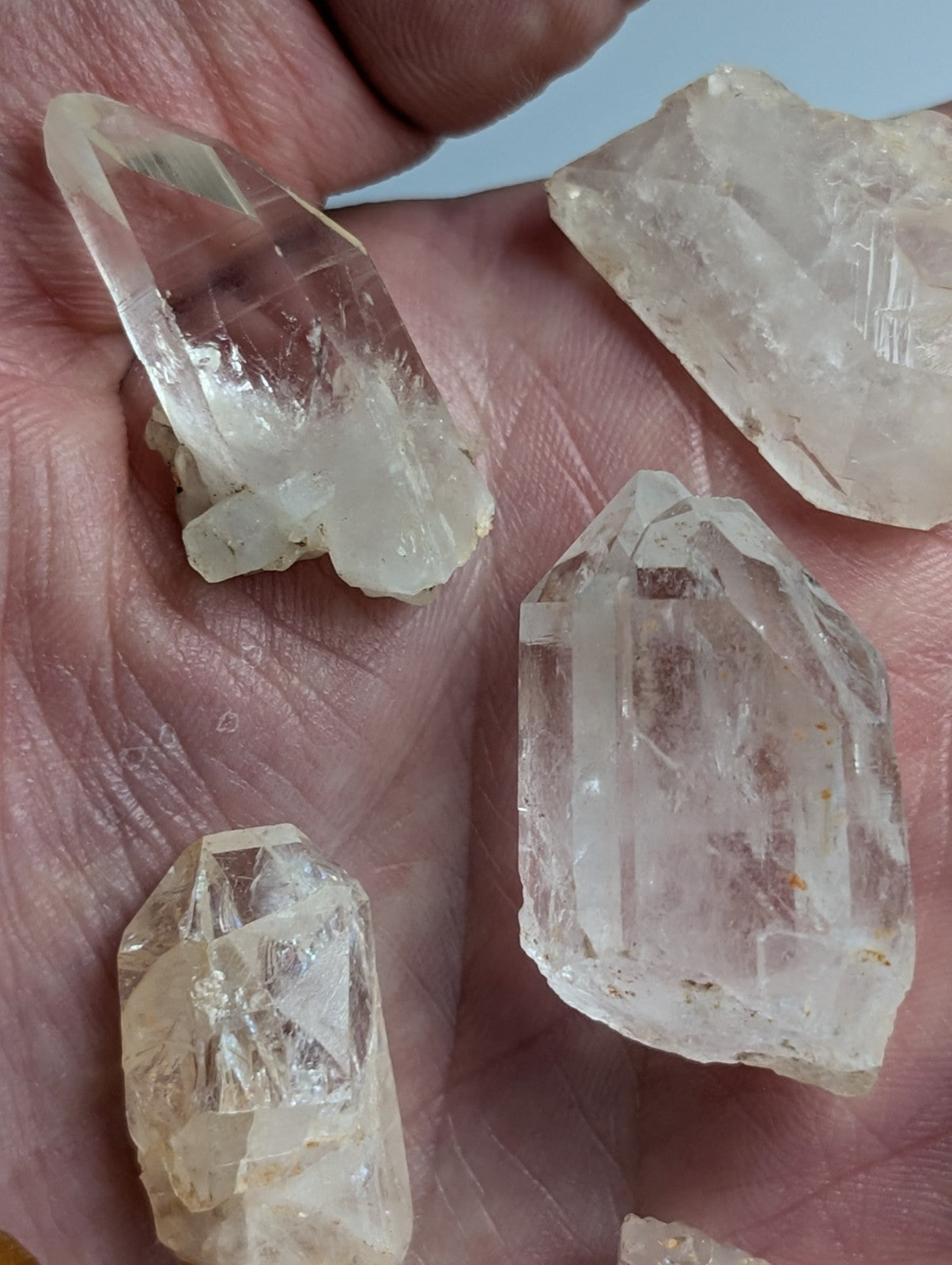 Set of 9 Arkansas Quartz Crystals, Garland County, Unique & OOAK
