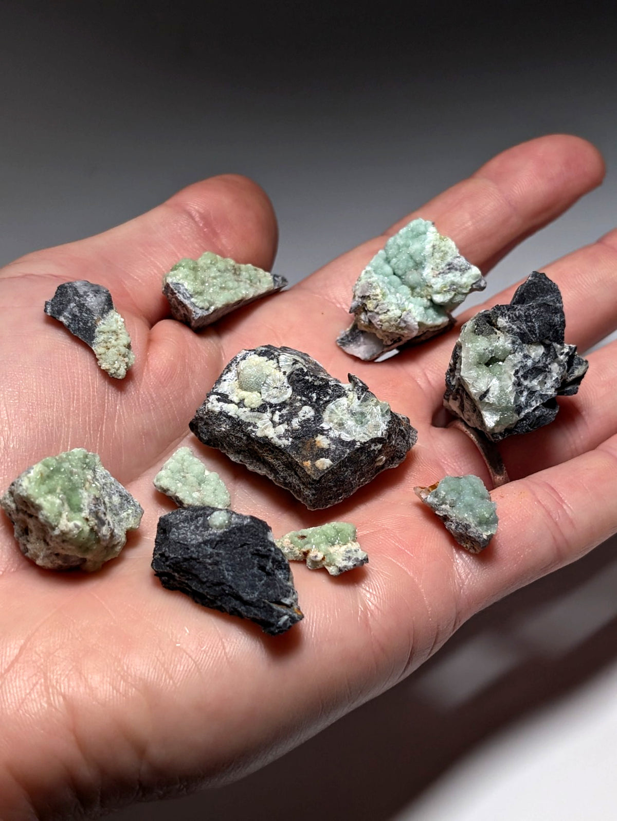 Set of 10 Wavellites - Fantastic Old Stock - Mauldin Mountain, Arkansas, ooak