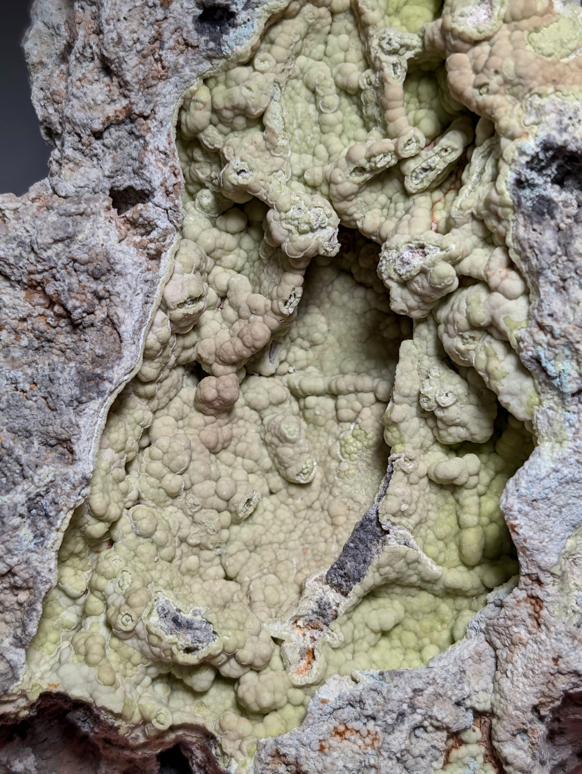 Large Yellow/Green Wavellite w/ Blue Planerite - ex Henry Delinde- Arkansas, USA