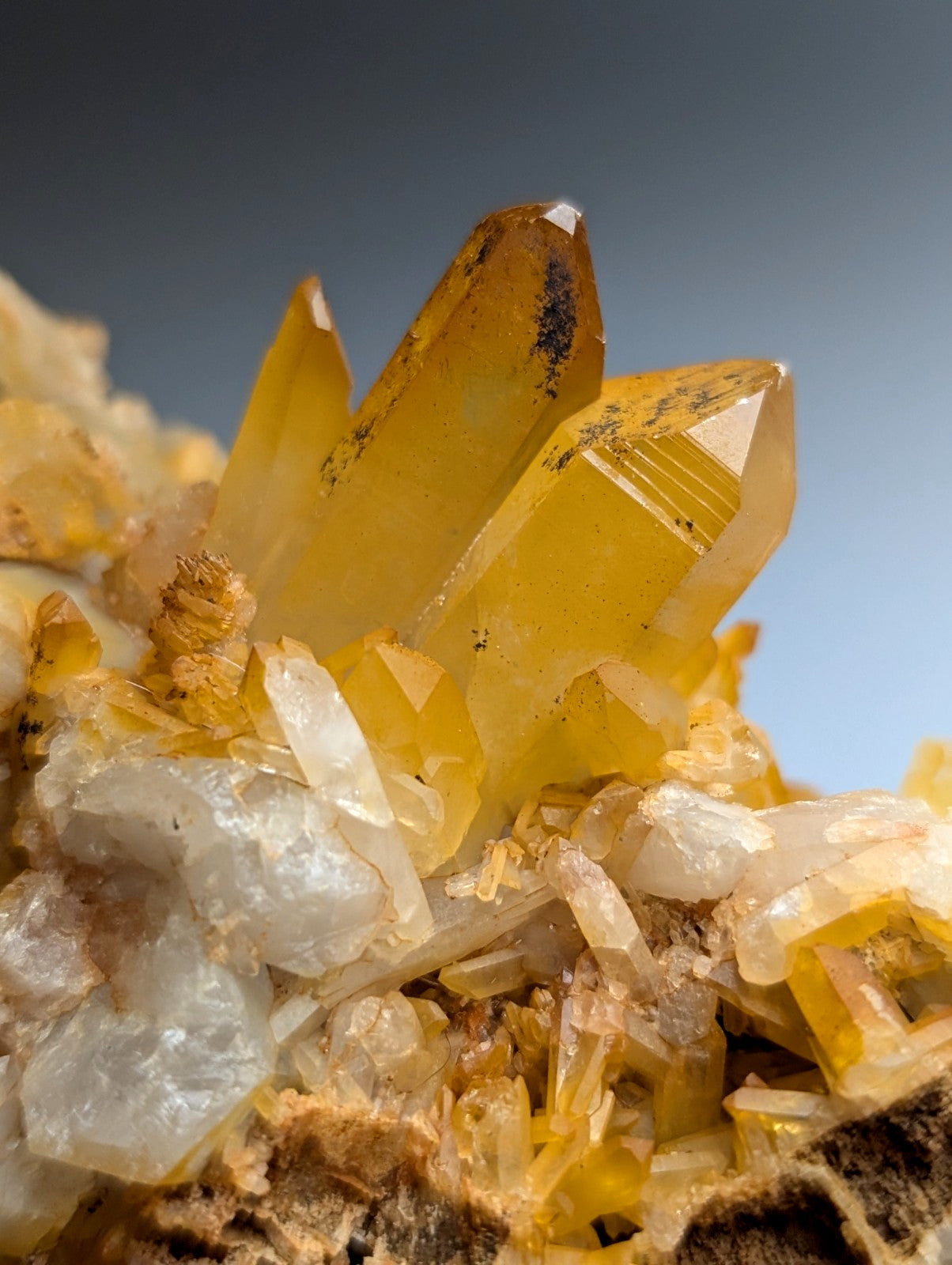 Quartz Crystal Cluster w/ natural color, Garland County, Arkansas, Beautiful!