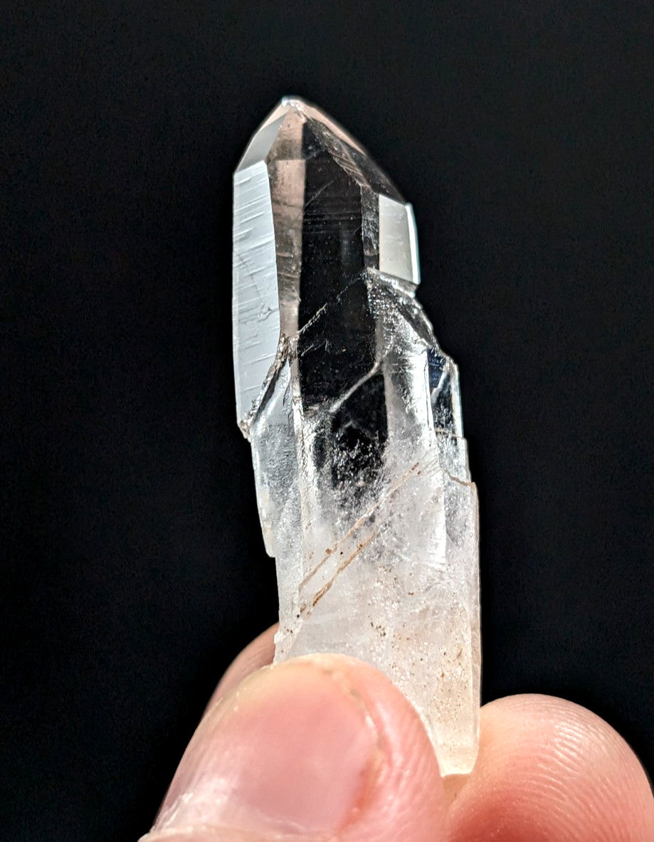 VERY RARE Slipped Growth Quartz Crystal Point,  Montgomery County, Arkansas, USA
