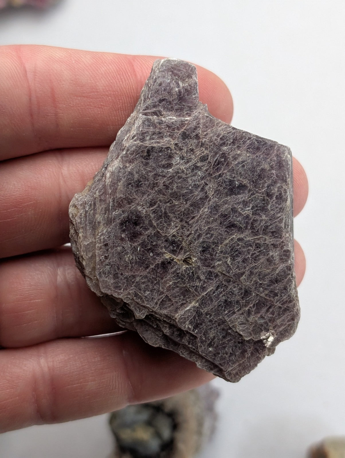 Amethyst, Tourmaline, Apatite, Pyrophyllite, Lepidolite, Flat of 9 OOAK Minerals