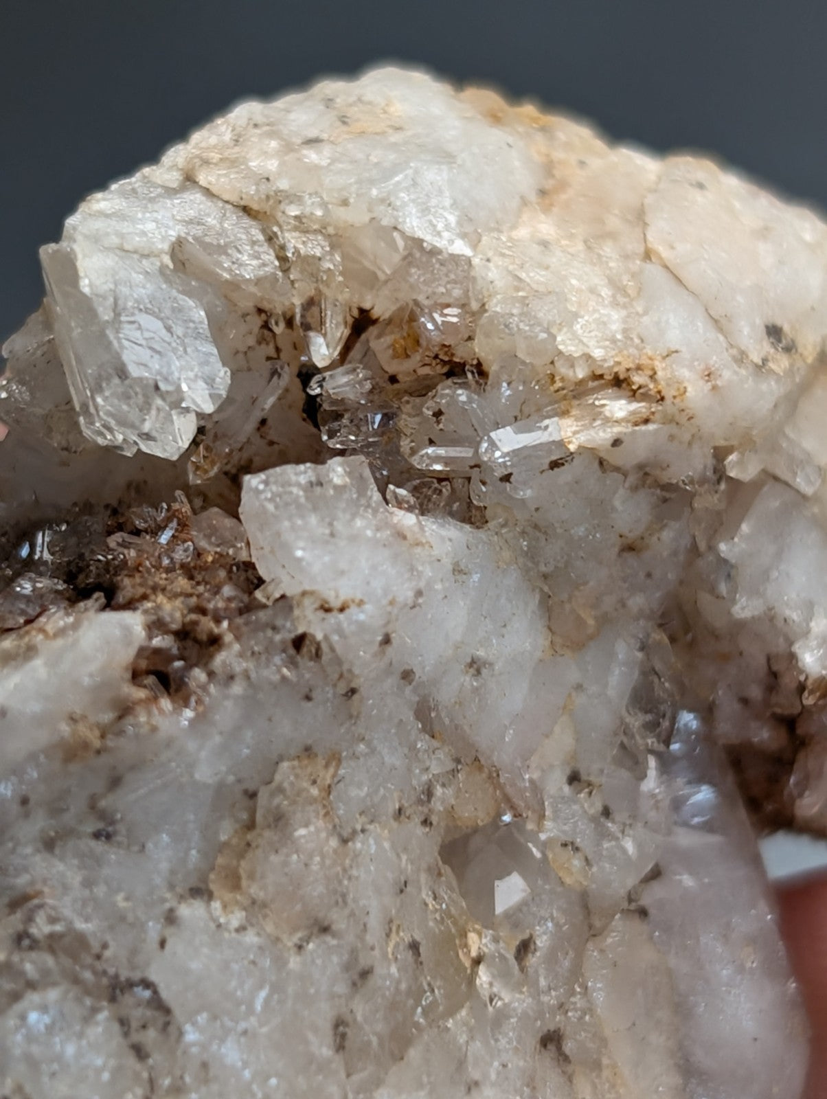 Amazing Quartz Crystal Cluster w/ clay inclusions, Montgomery County, Arkansas