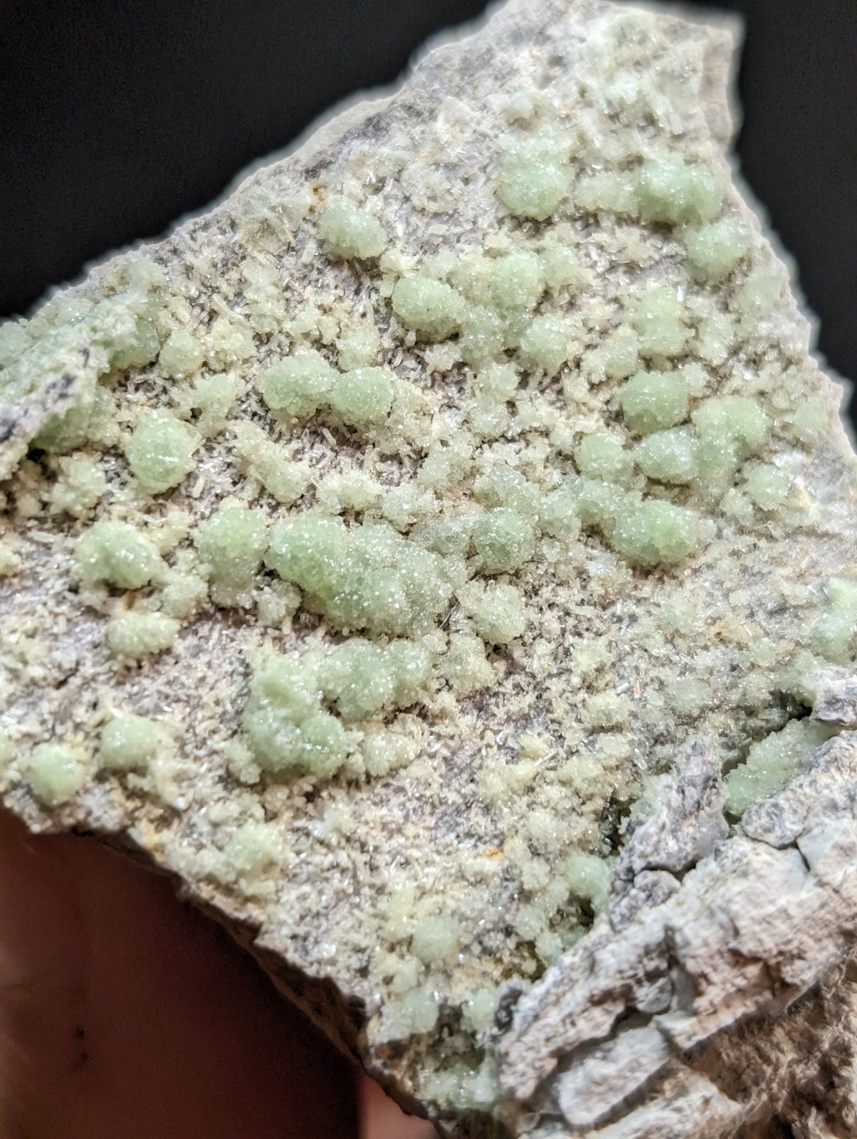 Green Wavellite on chert- Fantastic Old Stock - Mauldin Mountain, Arkansas, ooak