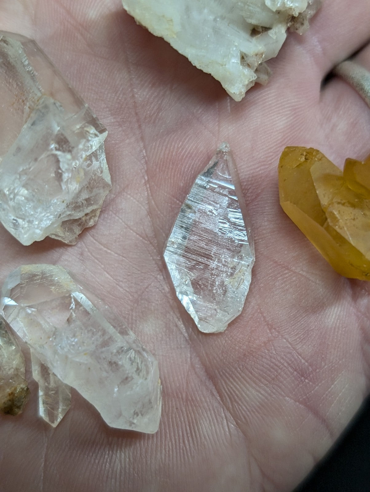 Set of x6 Arkansas Quartz Crystals -unique variety set, Garland County, Arkansas