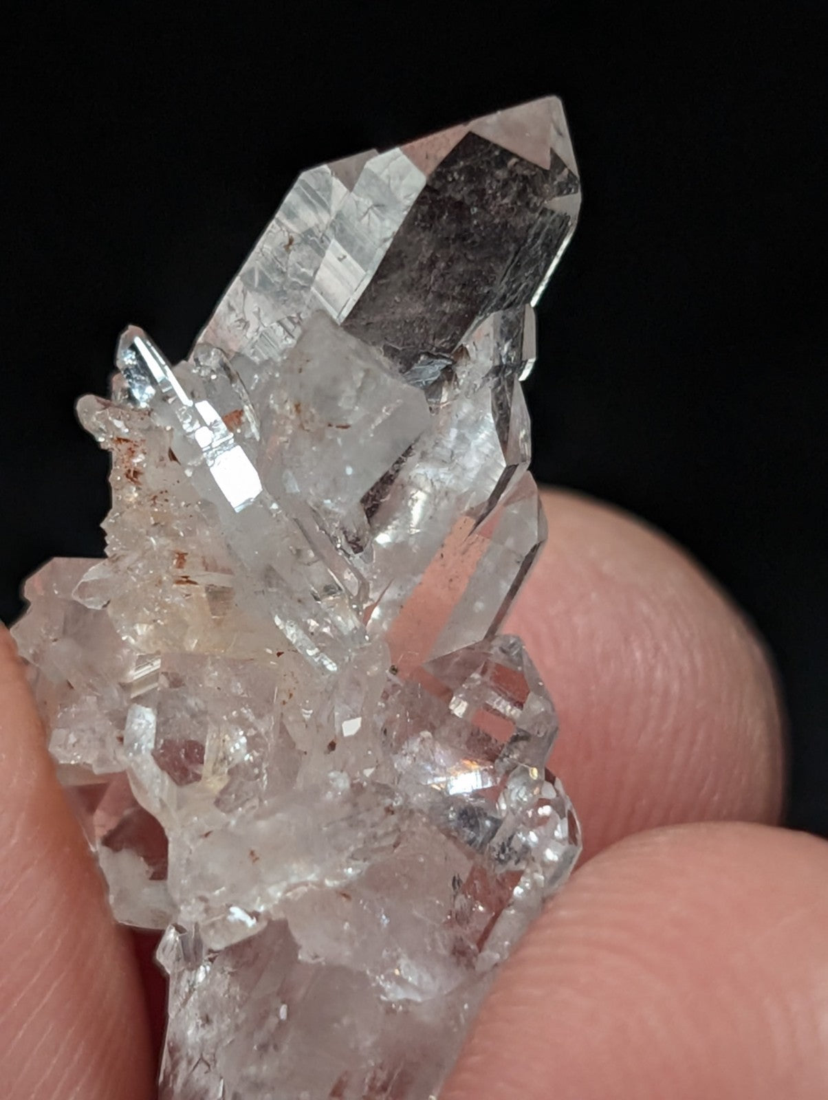 Clear Faden Quartz Crystal Cluster, Montgomery County, Arkansas, USA, A+