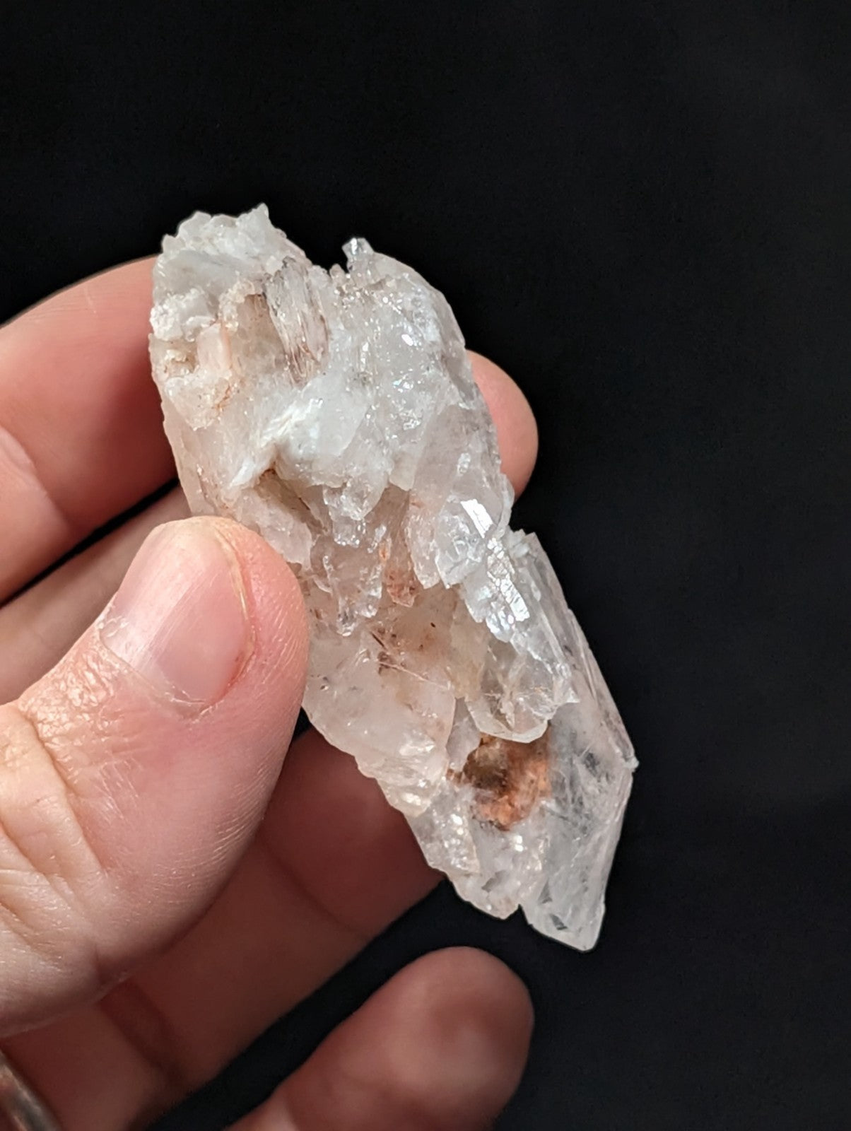 Growth Interference Quartz Crystal Point, Old Stock, Montgomery County, Arkansas