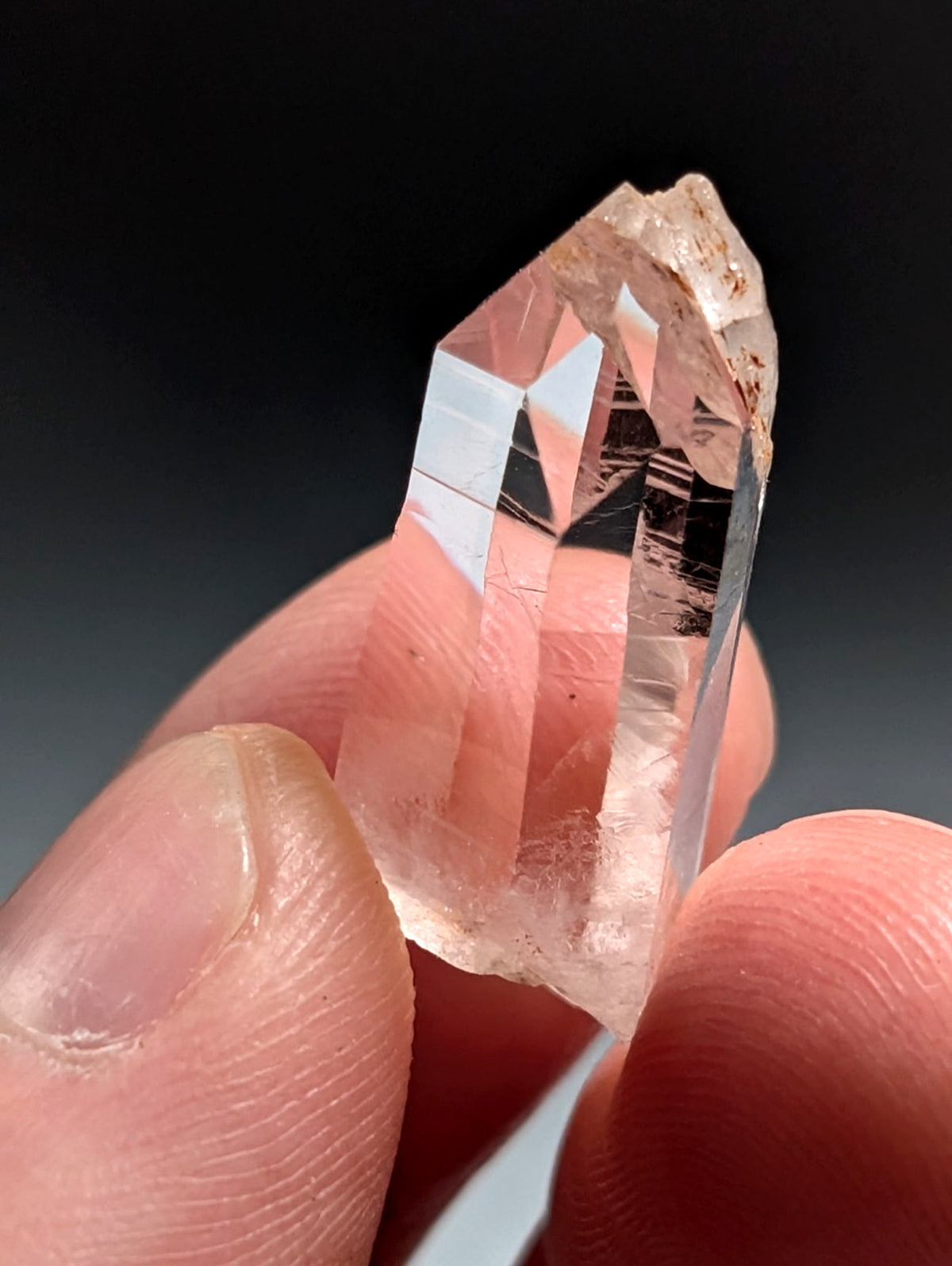 A+++ Optical Quartz Crystal Point, Montgomery County, Arkansas, USA, AMAZING!!