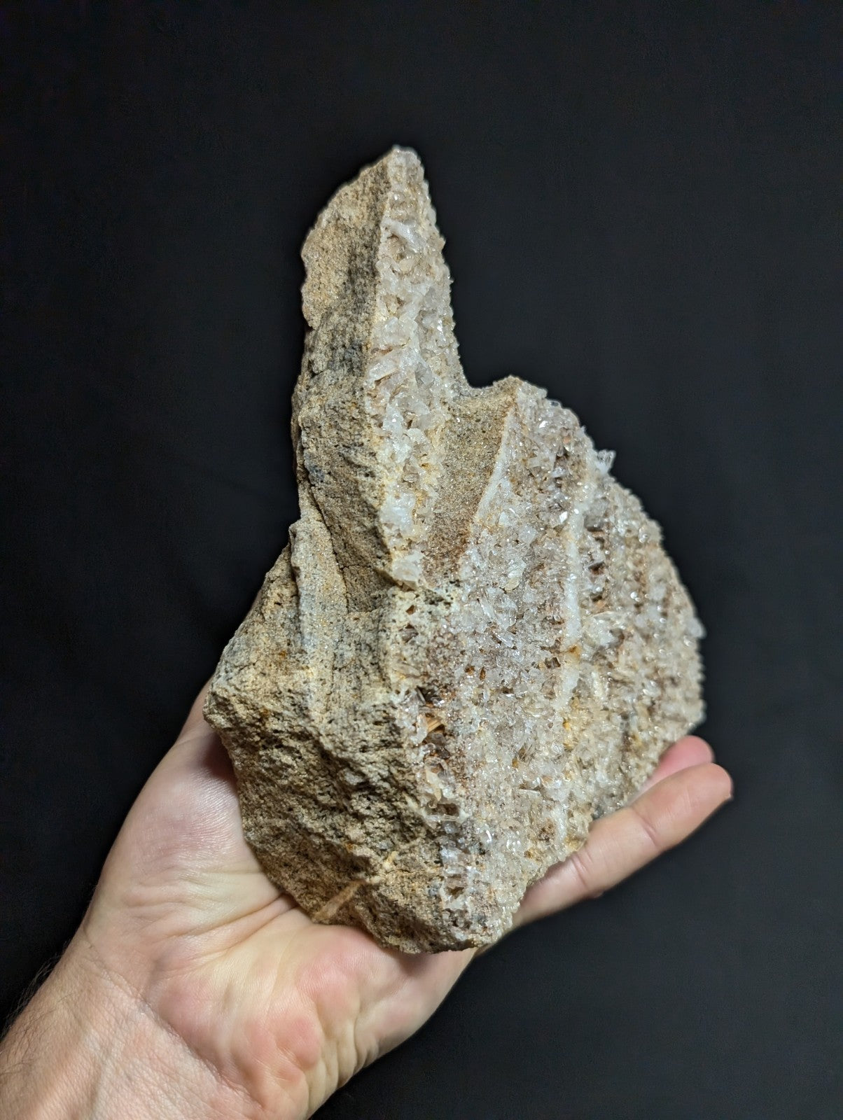 Large Faden Quartz Crystal Cluster, Old Stock, Montgomery County, Arkansas, ooak
