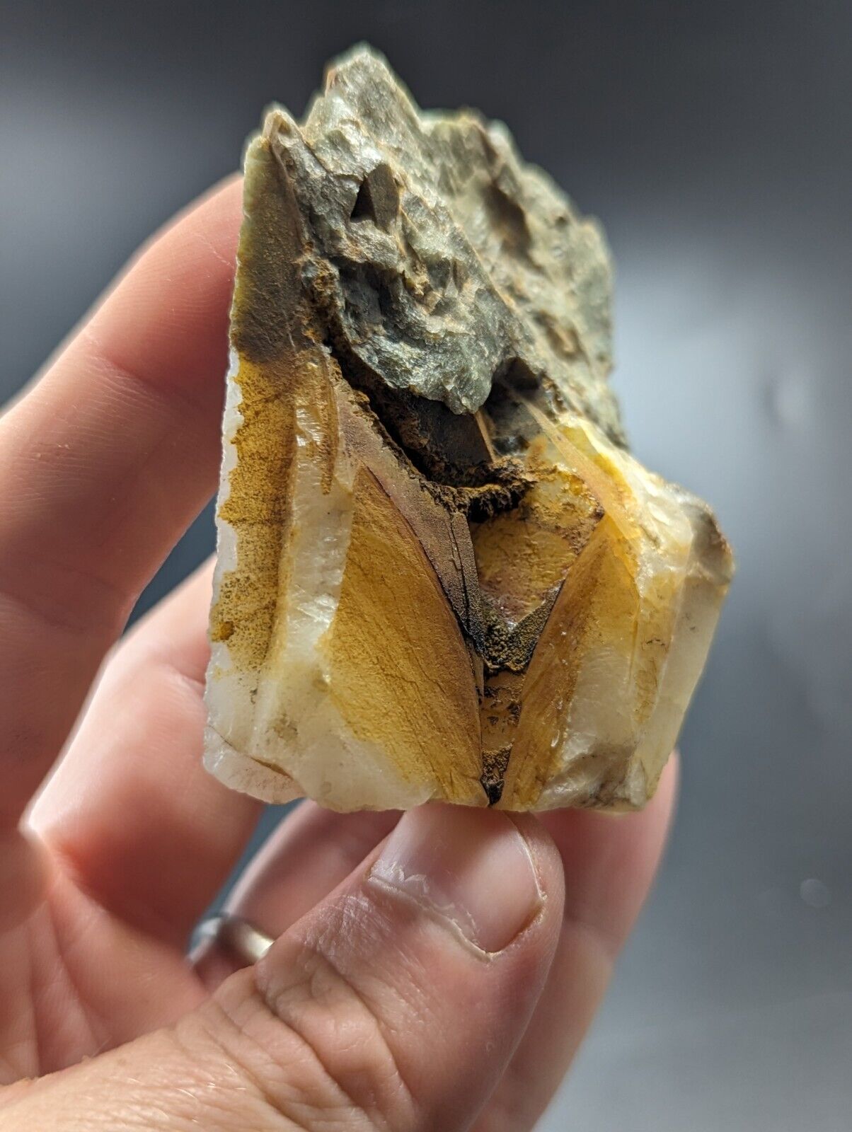 Rare Green Quartz Crystal, Half Cut/Polished, Saline County, Arkansas, Old Stock