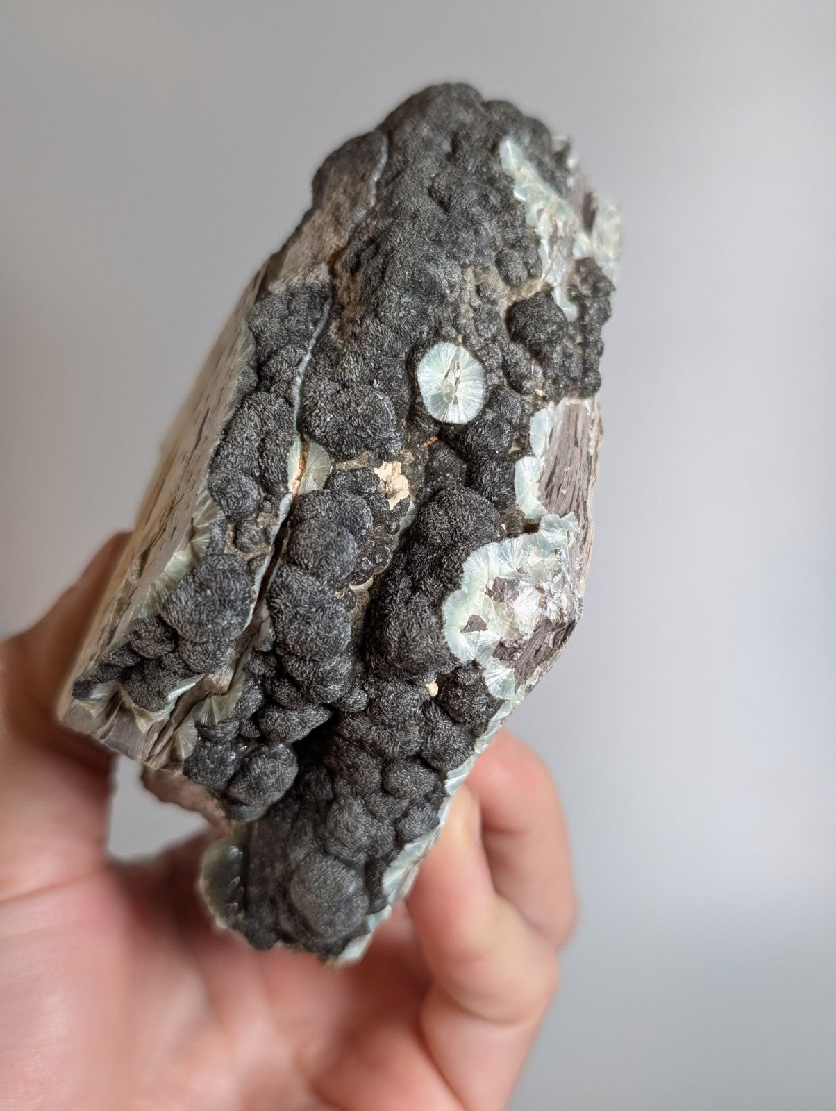 Black Wavellite - Fantastic Old Stock - Mauldin Mountain, Arkansas, USA, Rare
