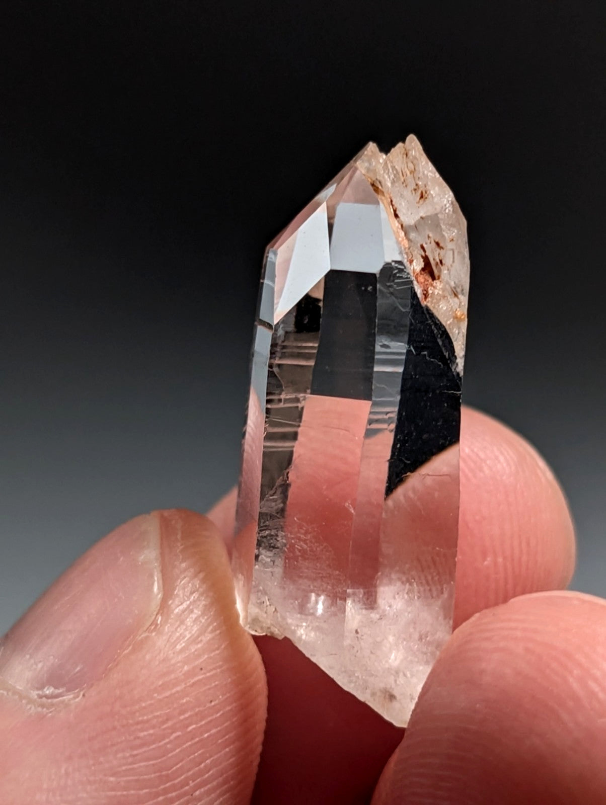 A+++ Optical Quartz Crystal Point, Montgomery County, Arkansas, USA, AMAZING!!