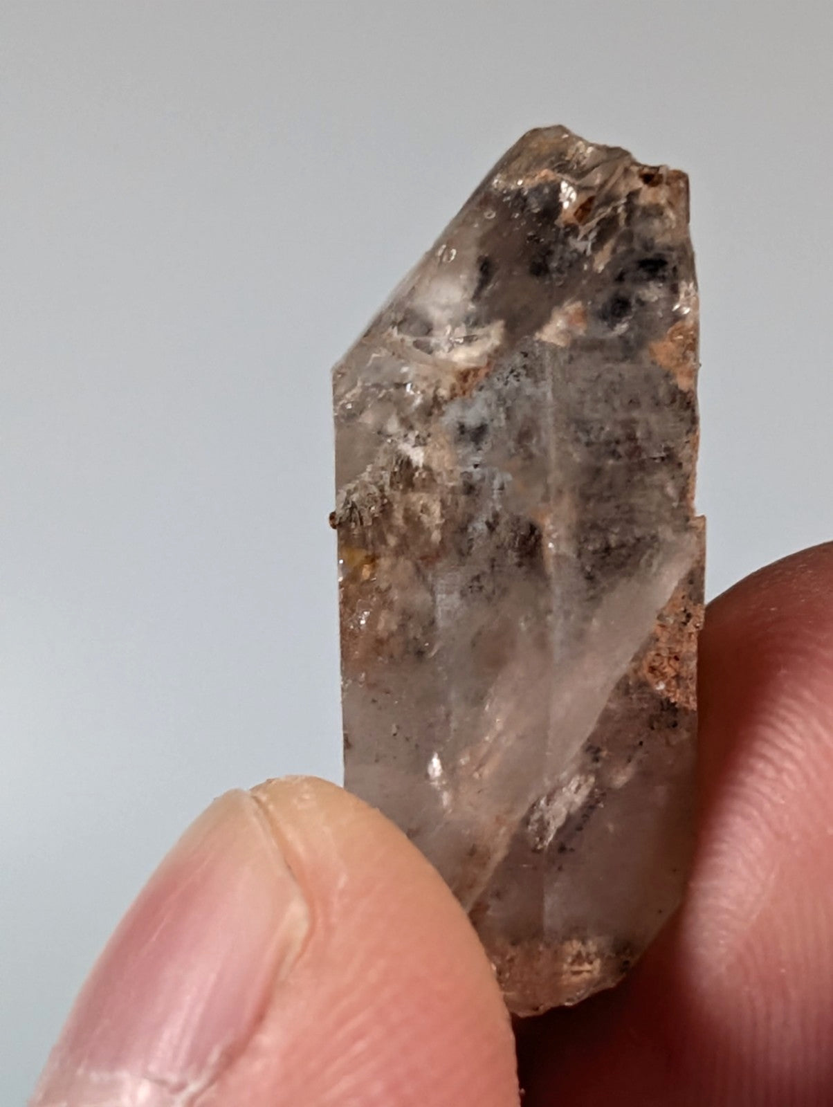 Set of 3 Quartz Crystals with Nacrite Inclusions, Montgomery County, Arkansas