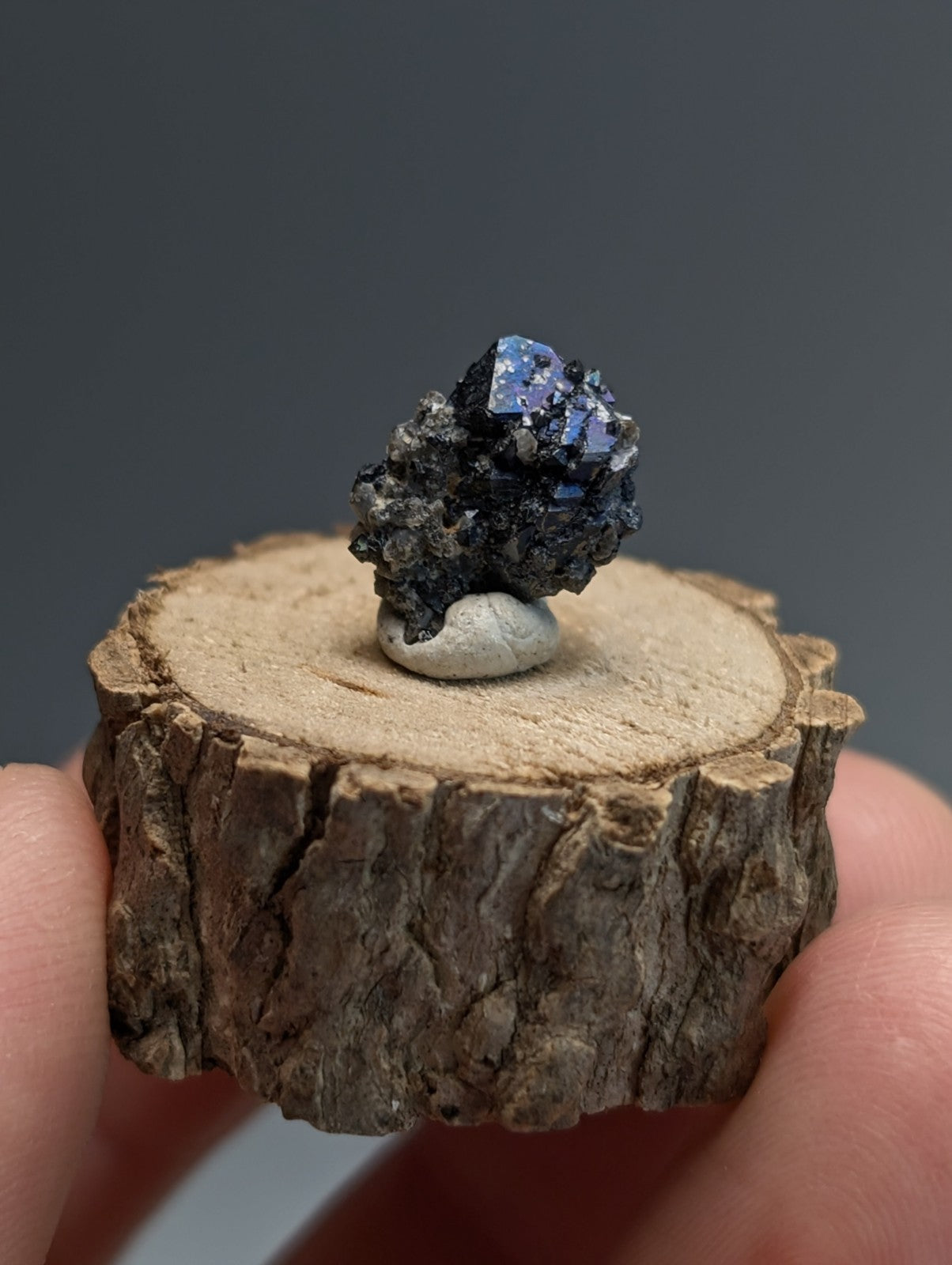Brookite w/natural iridescence , Magnet Cove, Hot Spring Co. Arkansas, Old Stock