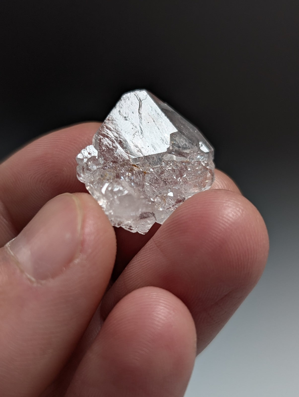 Pseudocubic Quartz Crystal Point, Double Terminated, Garland County, Arkansas