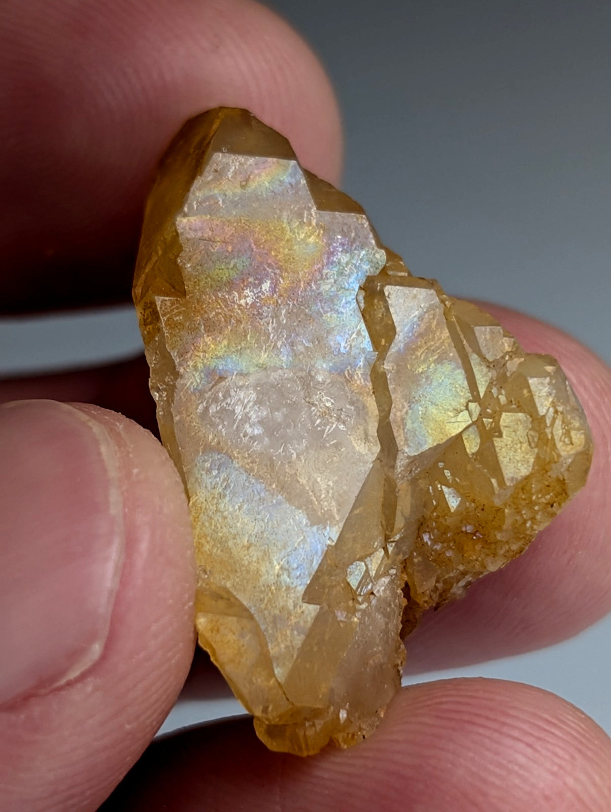 Set of 12 Arkansas Quartz Crystals, Natural Iridescence, Unique & OOAK, A+