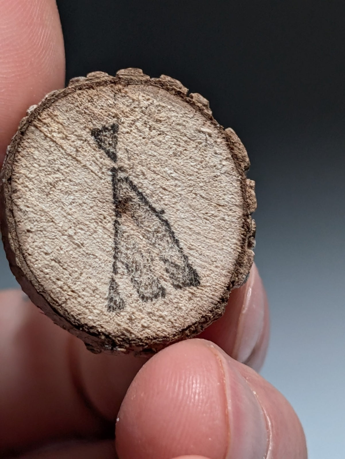 A+ Quartz Crystal Point, Montgomery County, Arkansas, w/ natural wood base