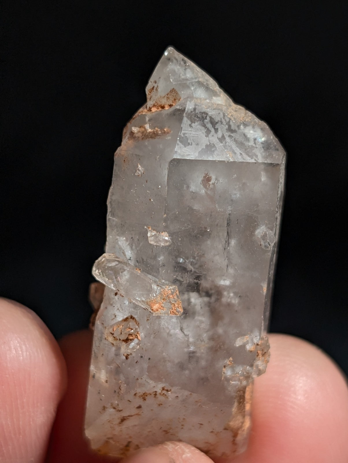 Unique Quartz Crystal with Nacrite Inclusions, Montgomery County, Arkansas, USA