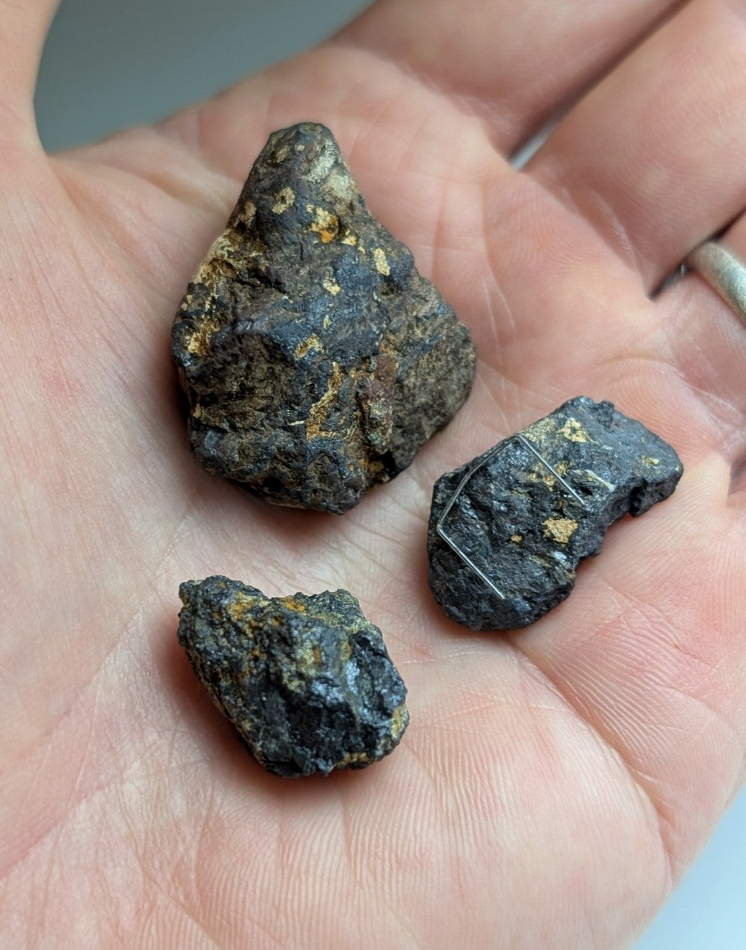 Magnetite (Lodestone), Magnet Cove, Arkansas, Old Stock, natural magnet, x3 Set!