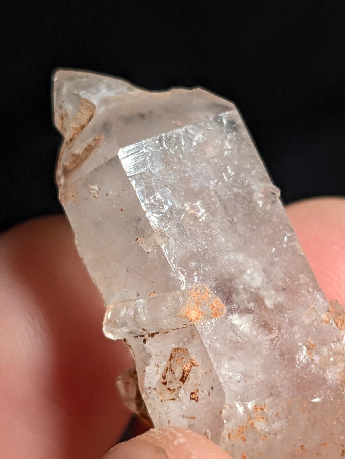 Unique Quartz Crystal with Nacrite Inclusions, Montgomery County, Arkansas, USA