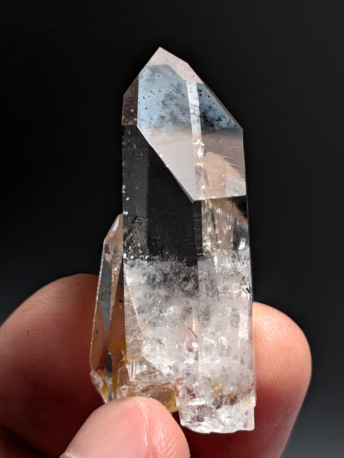 AAA Optical Quartz Crystal Point w/ rainbow, Garland County, Arkansas, USA