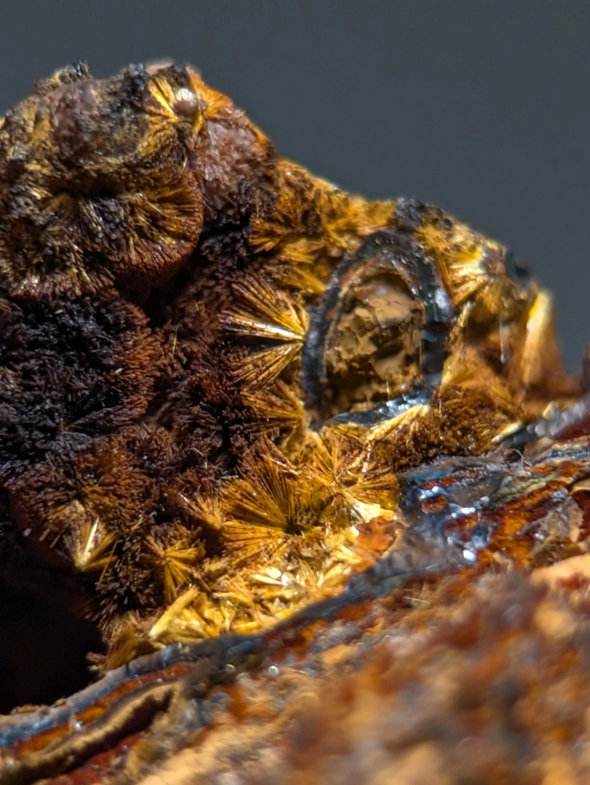 VERY RARE Strengite + Cacoxenite- Coon Creek, Polk County, Arkansas
