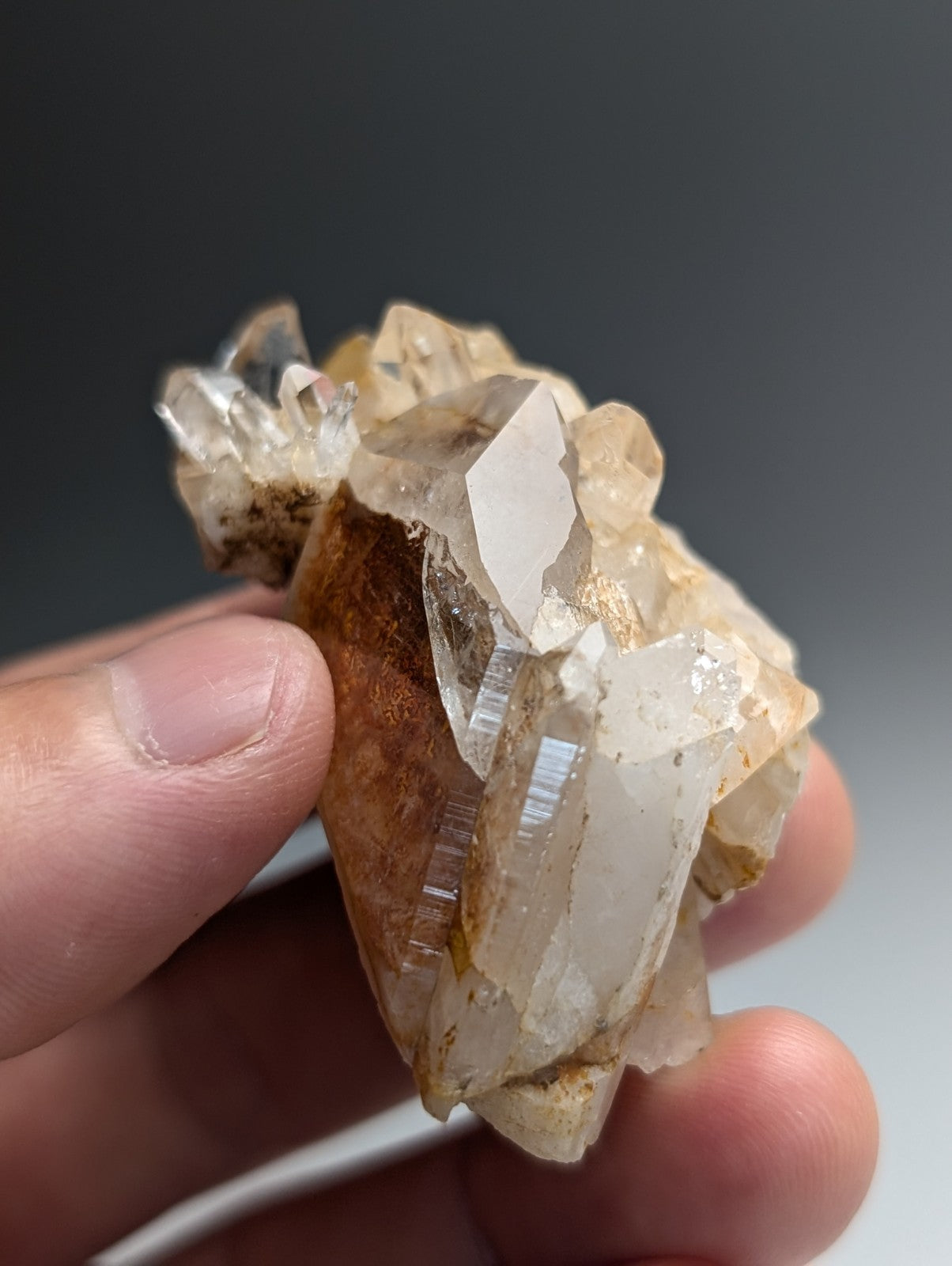 Amazing Quartz Crystal Cluster w/ clay inclusions, Montgomery County, Arkansas