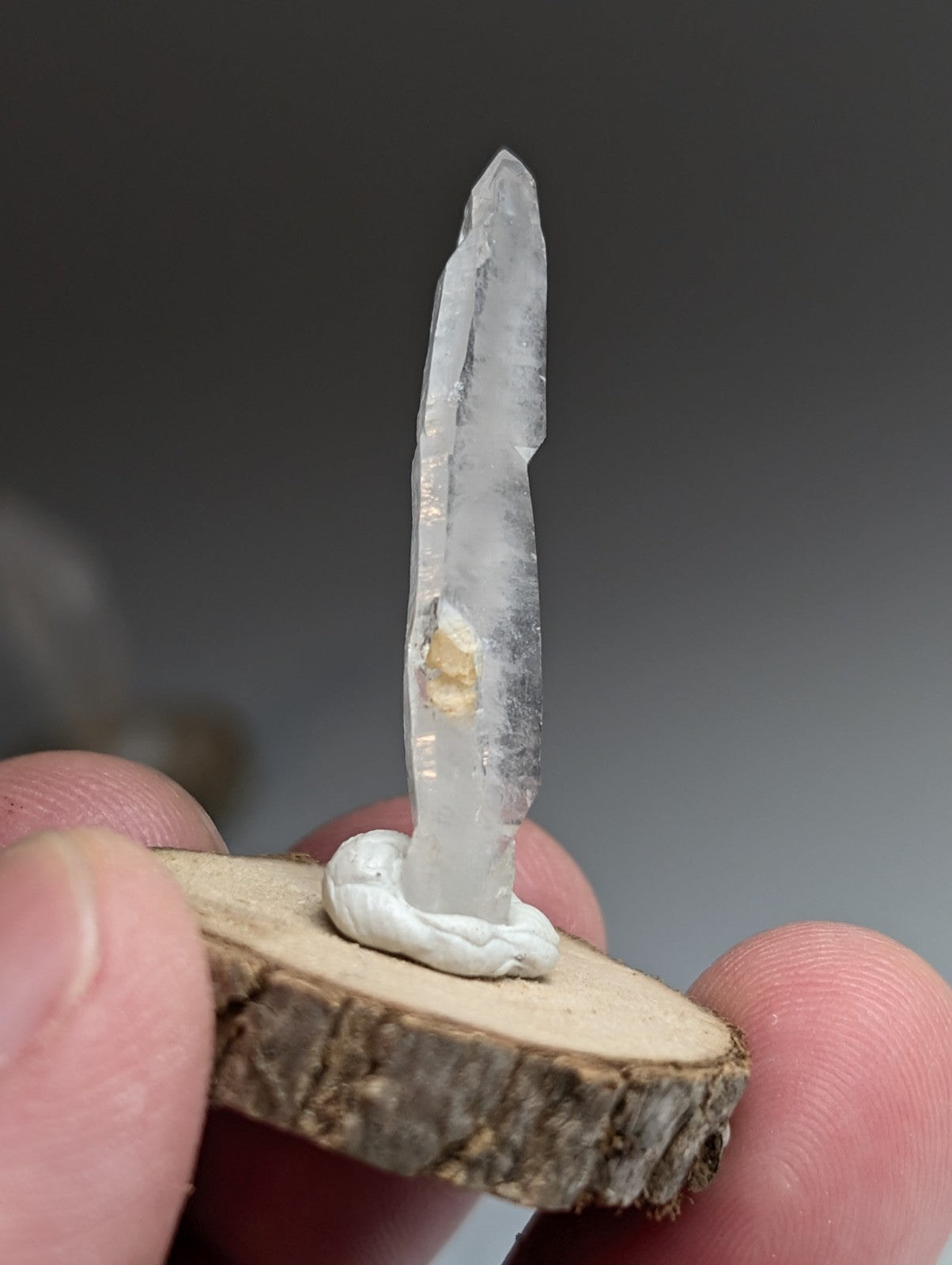 Set of 3 Unique Quartz, Old Stock, Montgomery County, Arkansas, w/ wood bases