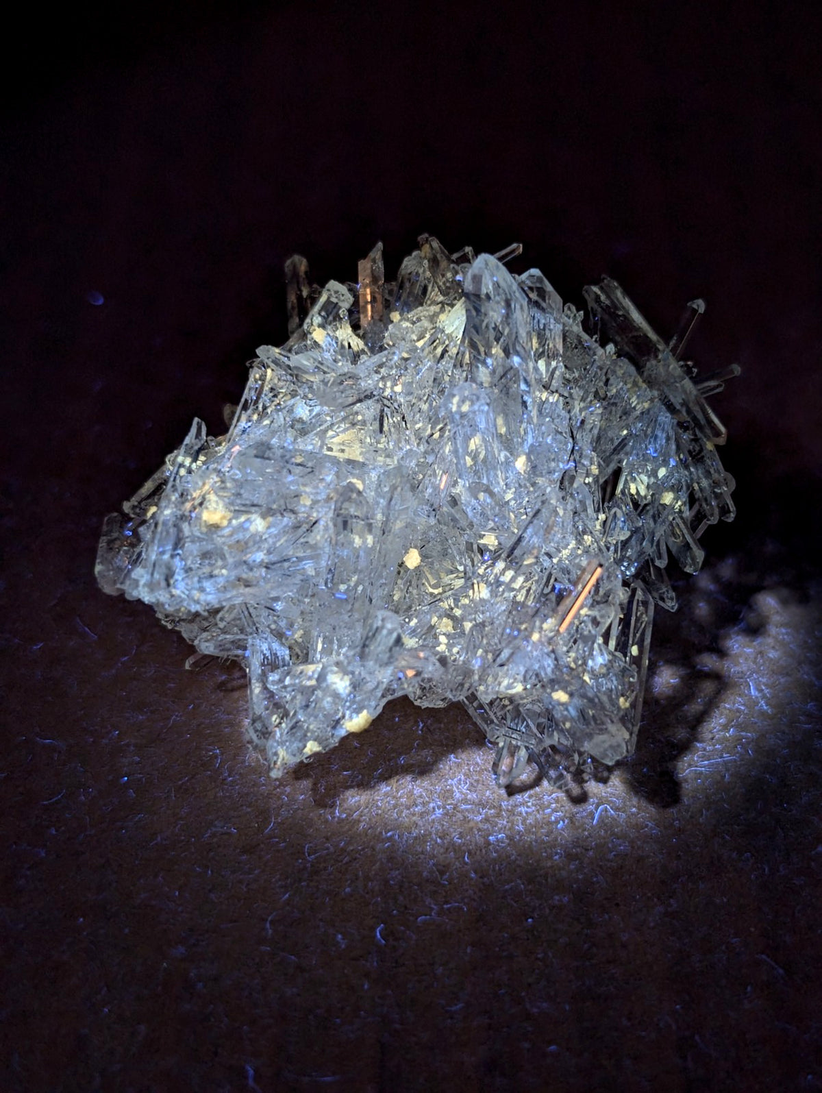 A++ Solution Quartz Burr w/ UV Reactive Cookeite, Jeffrey Quarry, Arkansas, RARE