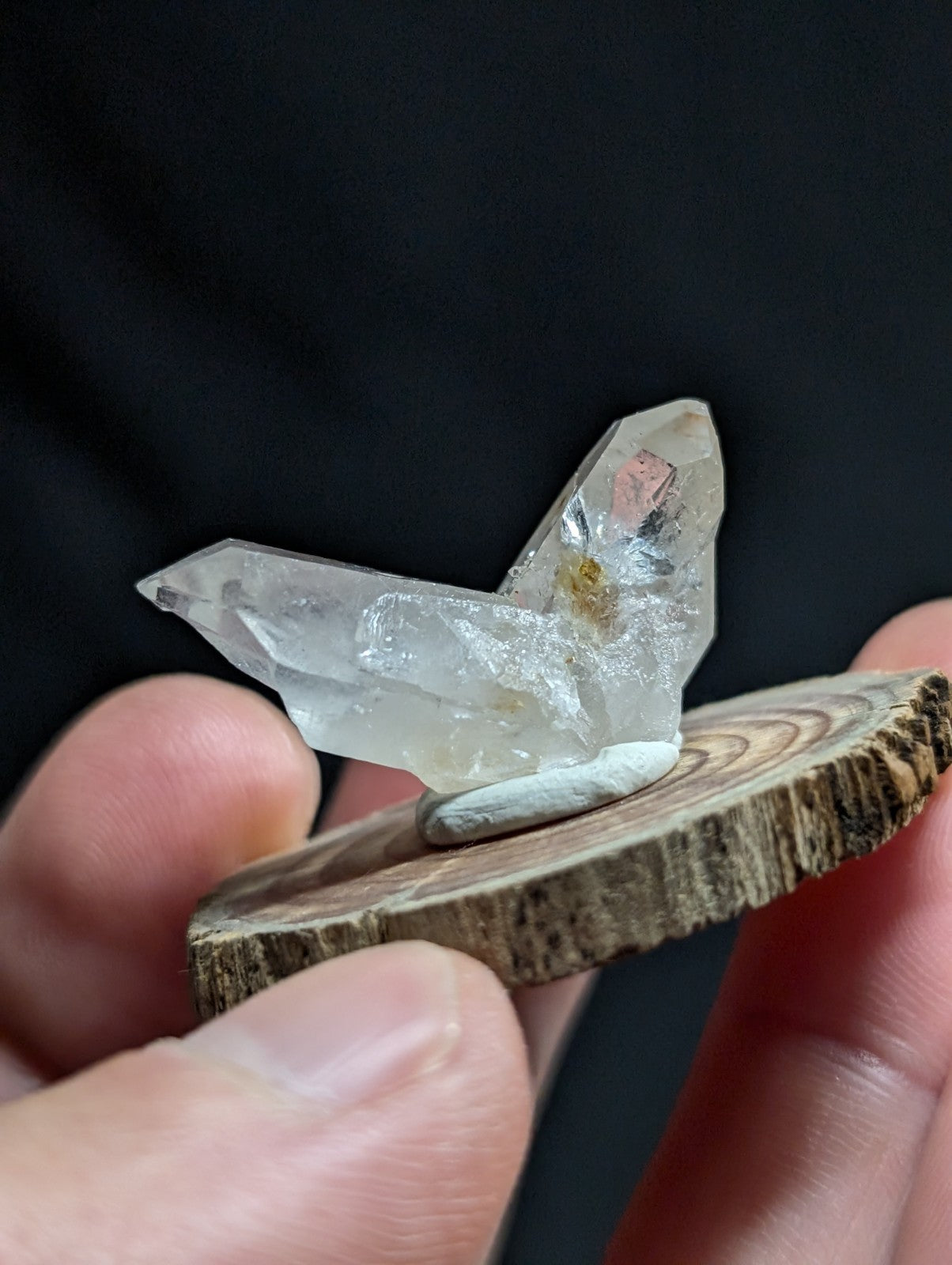 Unique Quartz Crystal Cluster, Old Stock, Montgomery County, Arkansas, w/ base