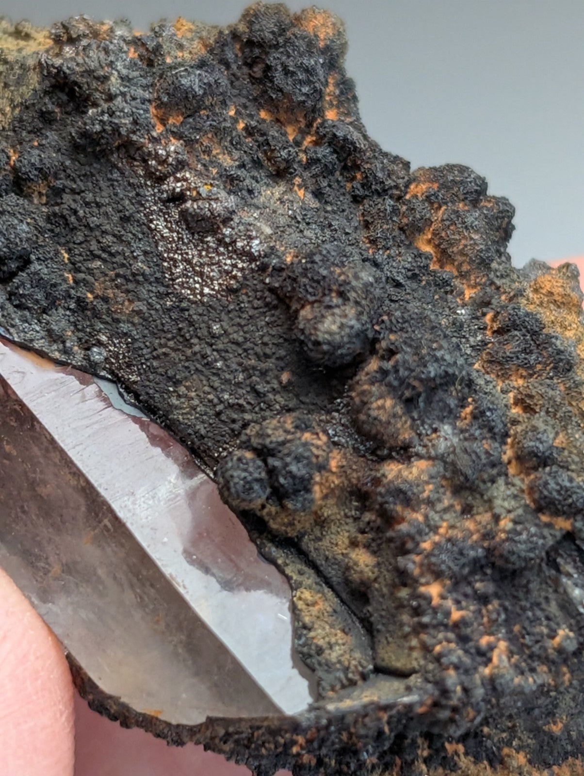 VERY Unique Goethite-capped Quartz Crystal, Montgomery County, Arkansas, USA