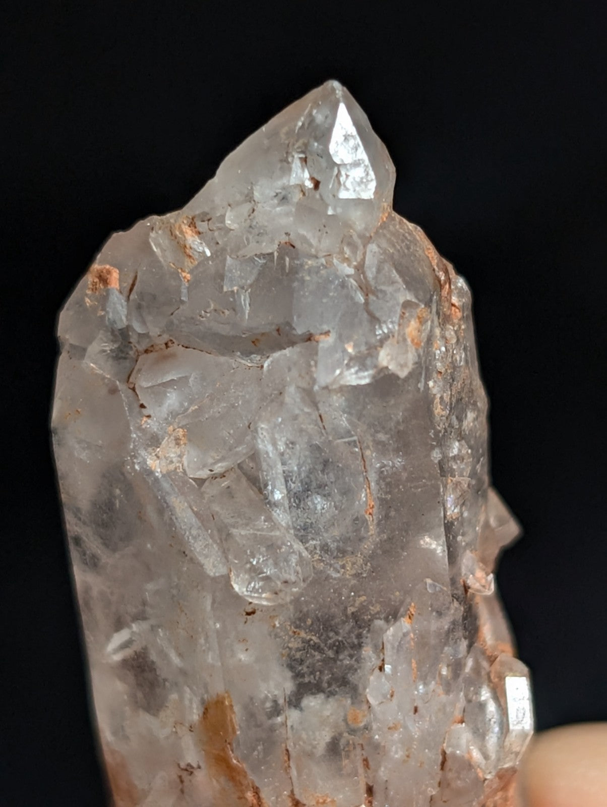 Unique Quartz Crystal with Nacrite Inclusions, Montgomery County, Arkansas, USA