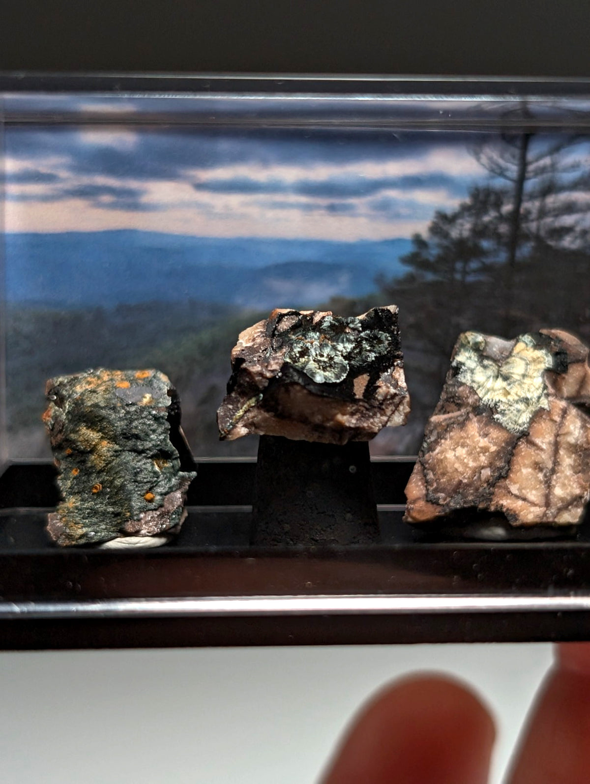 Rare Kidwellite (set of 3) - Coon Creek, Polk County, Arkansas, w/ photo case