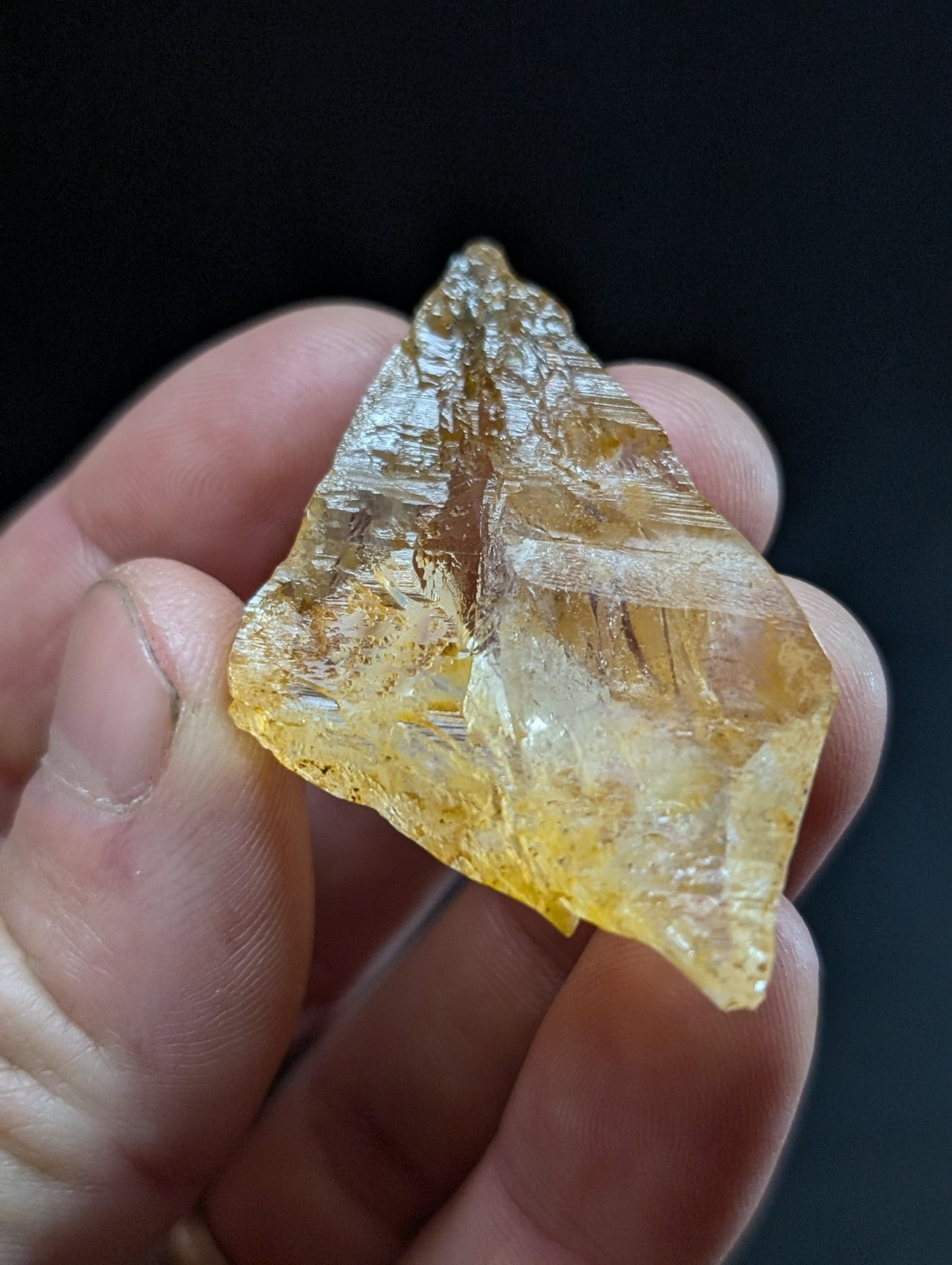 Unique Etched Quartz Crystal Point, Old Stock, Garland County, Arkansas