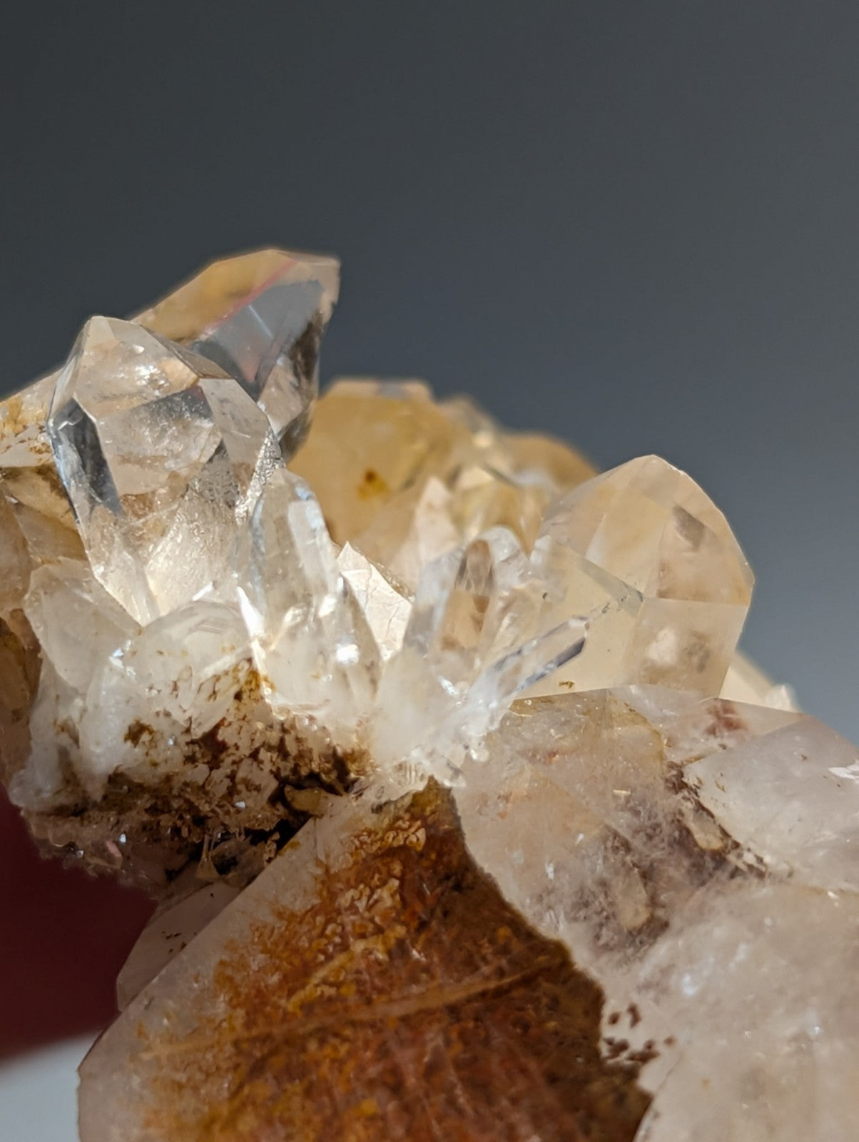 Amazing Quartz Crystal Cluster w/ clay inclusions, Montgomery County, Arkansas
