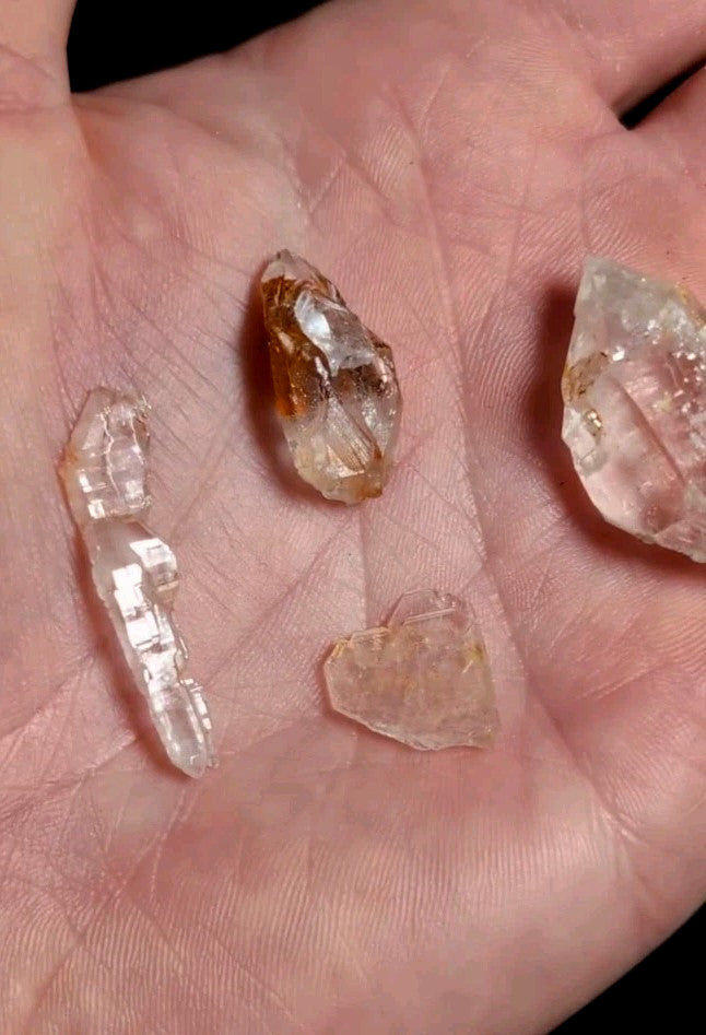 Set of 4 Arkansas Quartz Crystals, Garland County, Unique & OOAK
