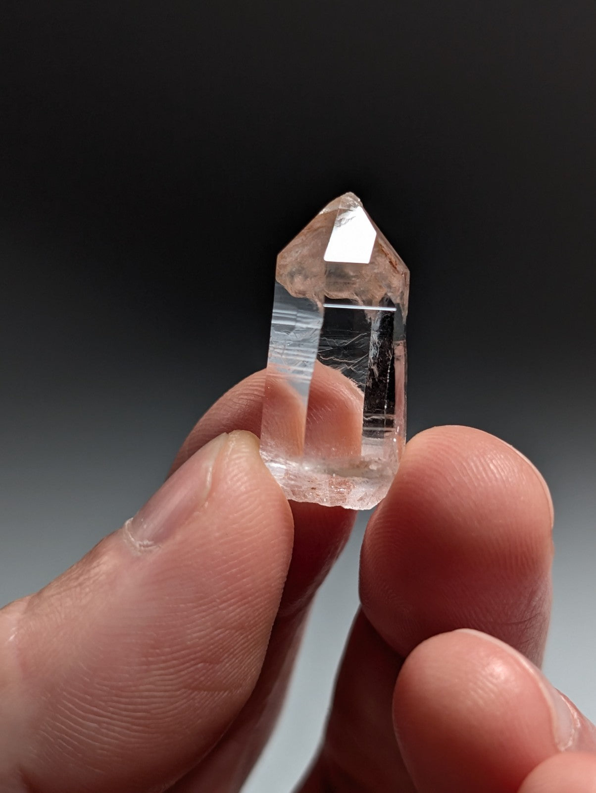 A+++ Optical Quartz Crystal Point, Montgomery County, Arkansas, USA, AMAZING!!