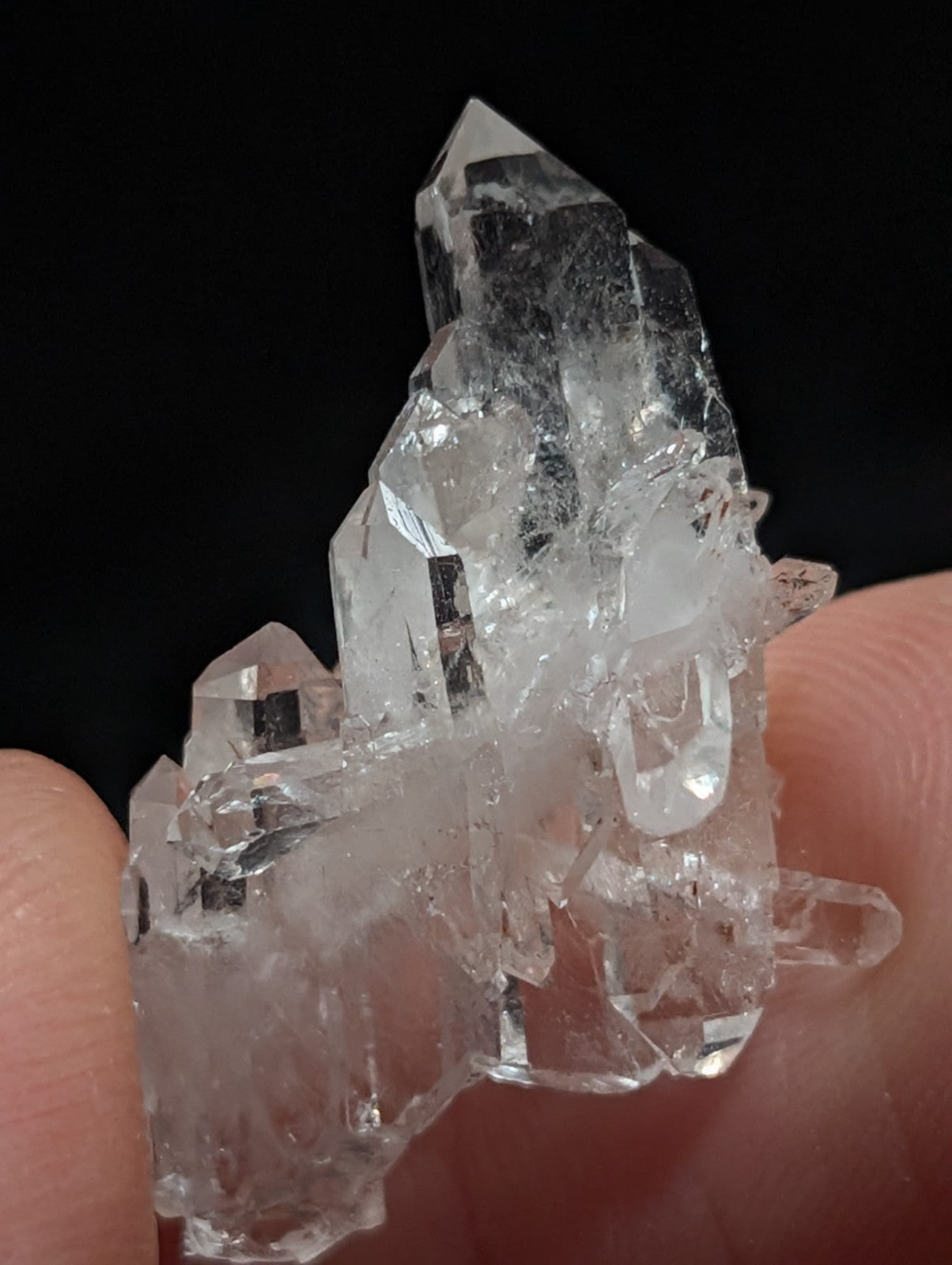 Clear Faden Quartz Crystal Cluster, Montgomery County, Arkansas, USA, A+