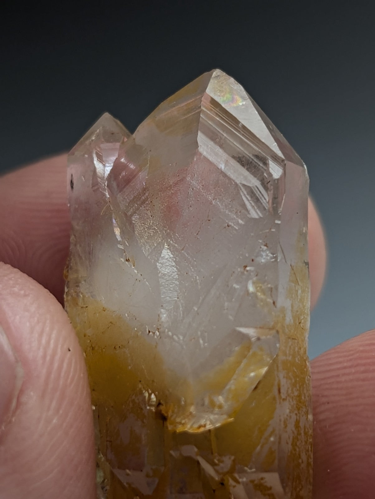 Unique Quartz Crystal Point w/ DT form, Garland County, Arkansas, USA