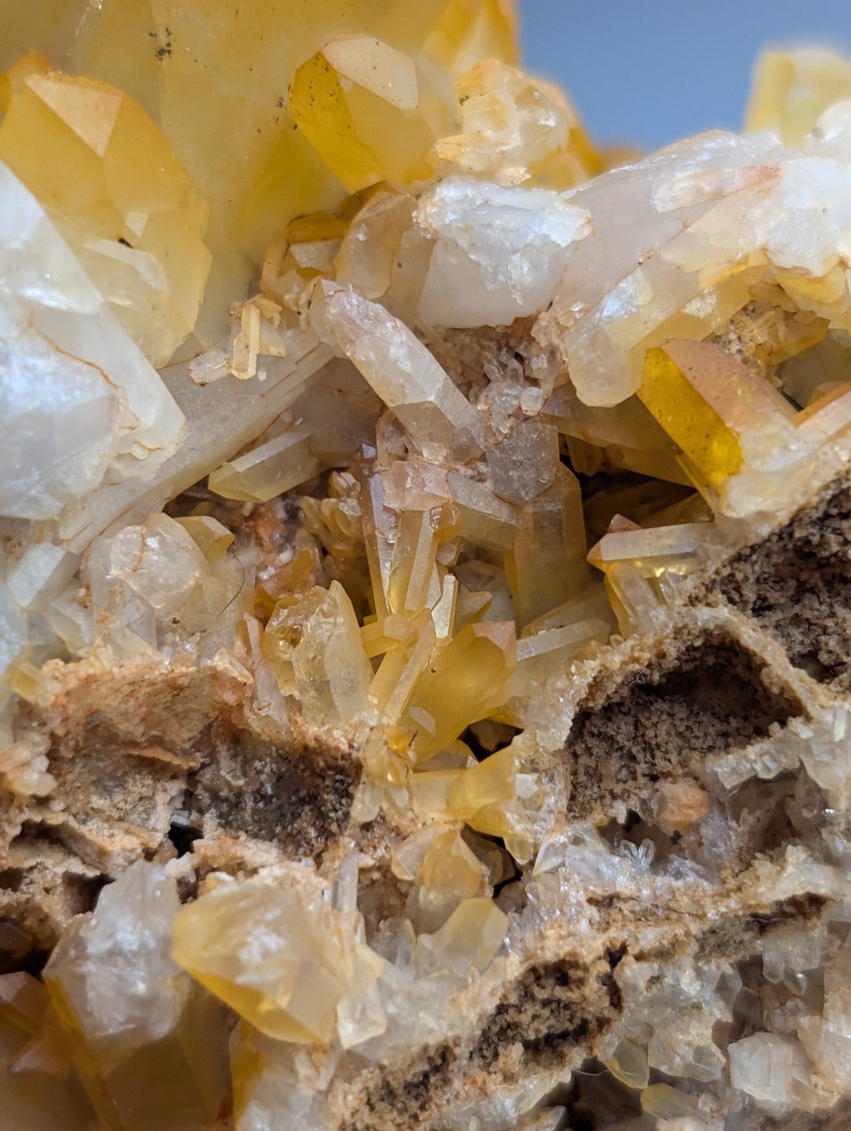 Quartz Crystal Cluster w/ natural color, Garland County, Arkansas, Beautiful!