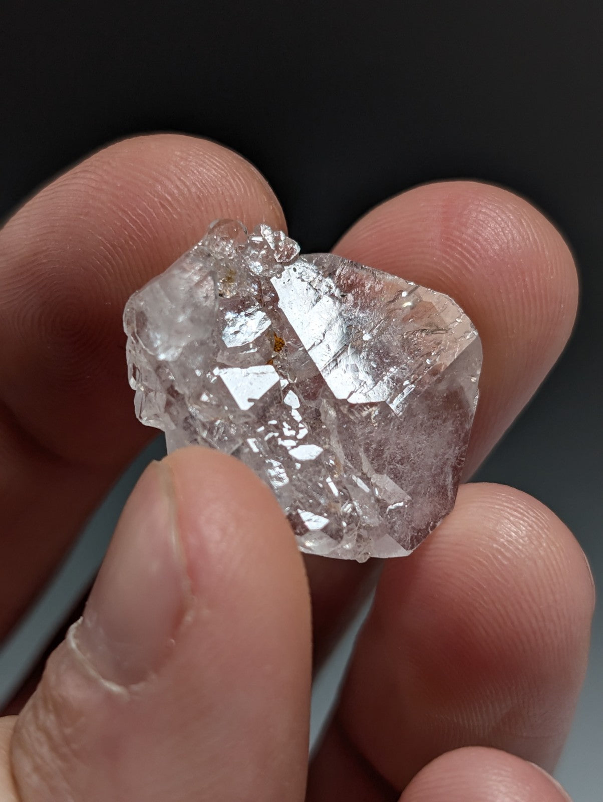 Pseudocubic Quartz Crystal Point, Double Terminated, Garland County, Arkansas