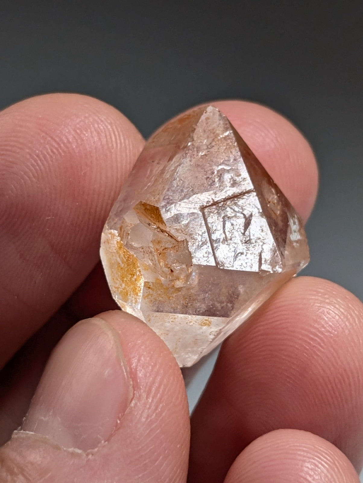 Double Terminated "Arkimer" Quartz Crystal Point, Garland County, Arkansas
