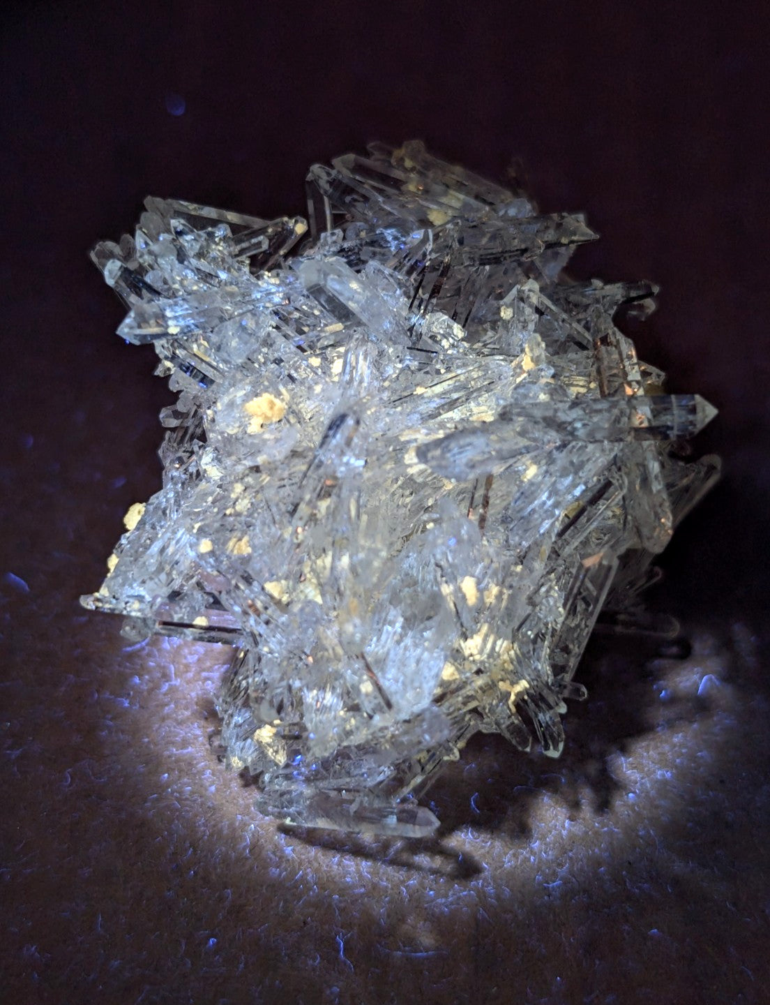 A++ Solution Quartz Burr w/ UV Reactive Cookeite, Jeffrey Quarry, Arkansas, RARE