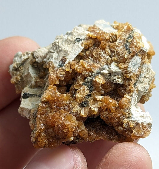 Stilbite, Albite, Biotite - 3M Quarry, Little Rock, Akansas, RARE old stock